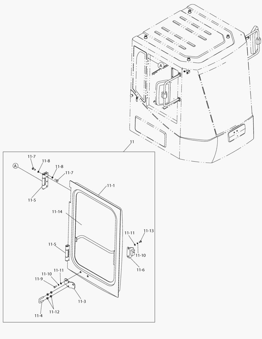 5710 CABIN(4) - DOOR ASS`Y(R.H);R&F,Tinted glass [10665~10732]