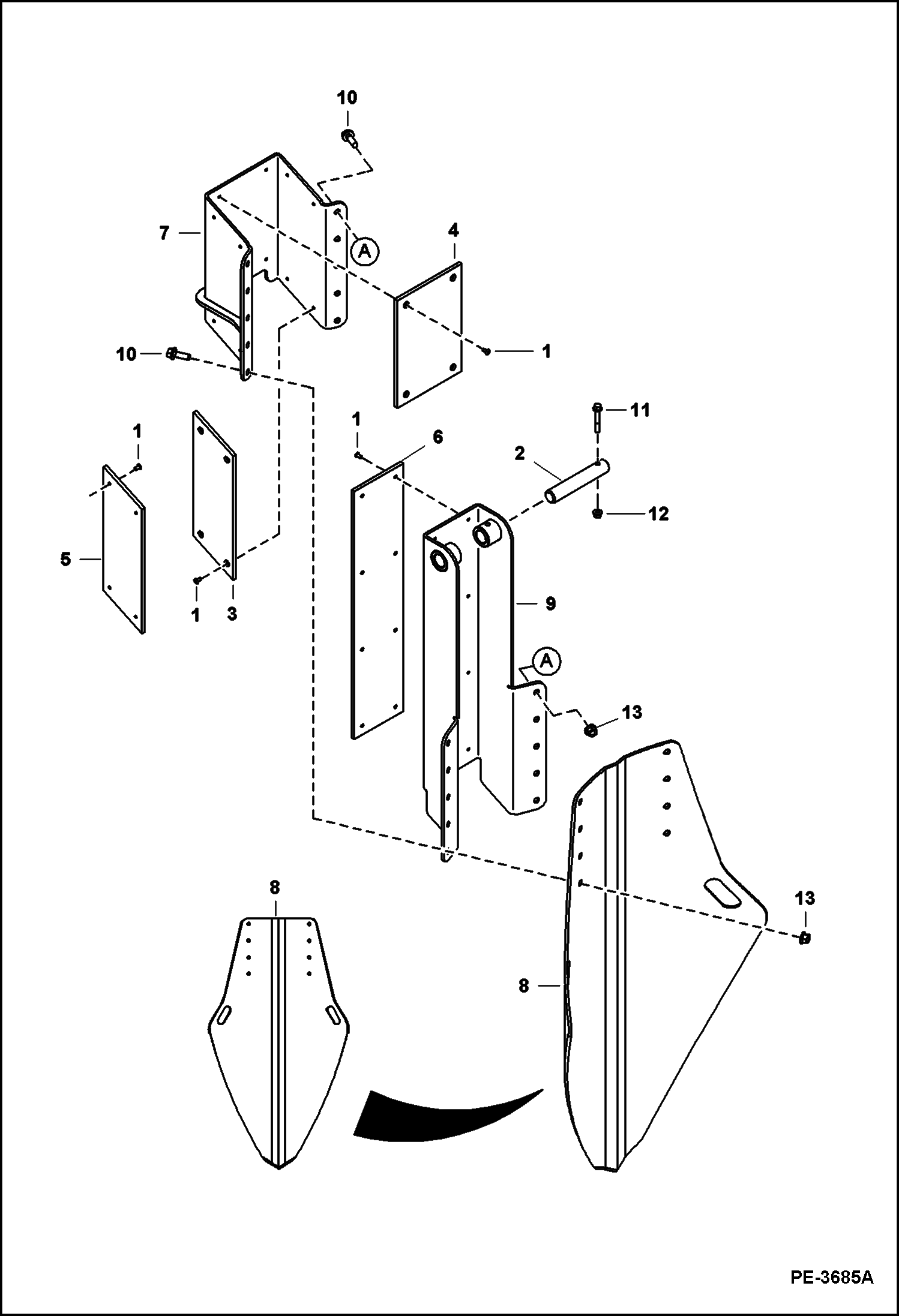 ПЕРЕСАДЧИК ДЕРЕВЬЕВ (ОТВАЛ И САЛАЗКИ В СБОРЕ) (TS28C A9VE) (TS28C CONV A9V0)