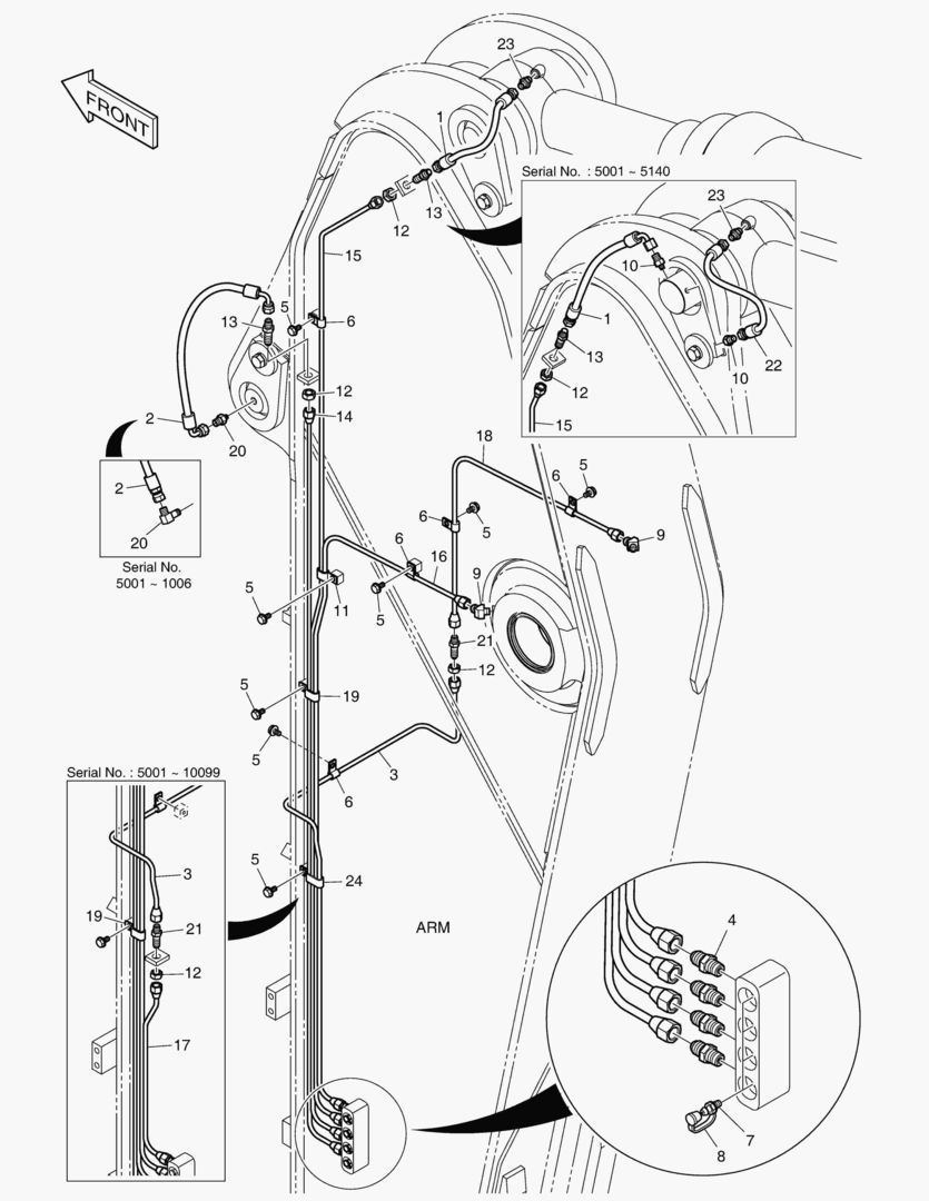 ТРУБОПРОВОД СМАЗОЧНОЙ СИСТЕМЫ - РУКОЯТЬ 2.9 м(ОСОБО ПРОЧНЫЙ)