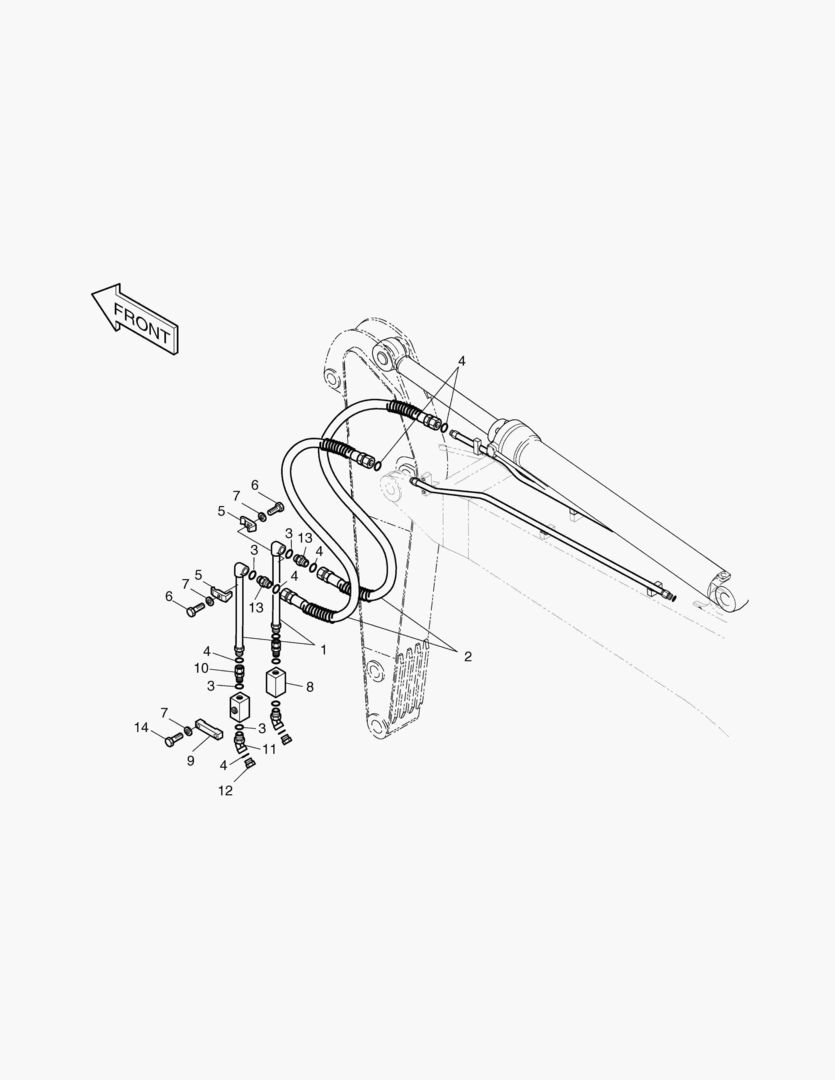 6670 ARM PIPING-ARM 2.0m(ONE & TWO WAY)
