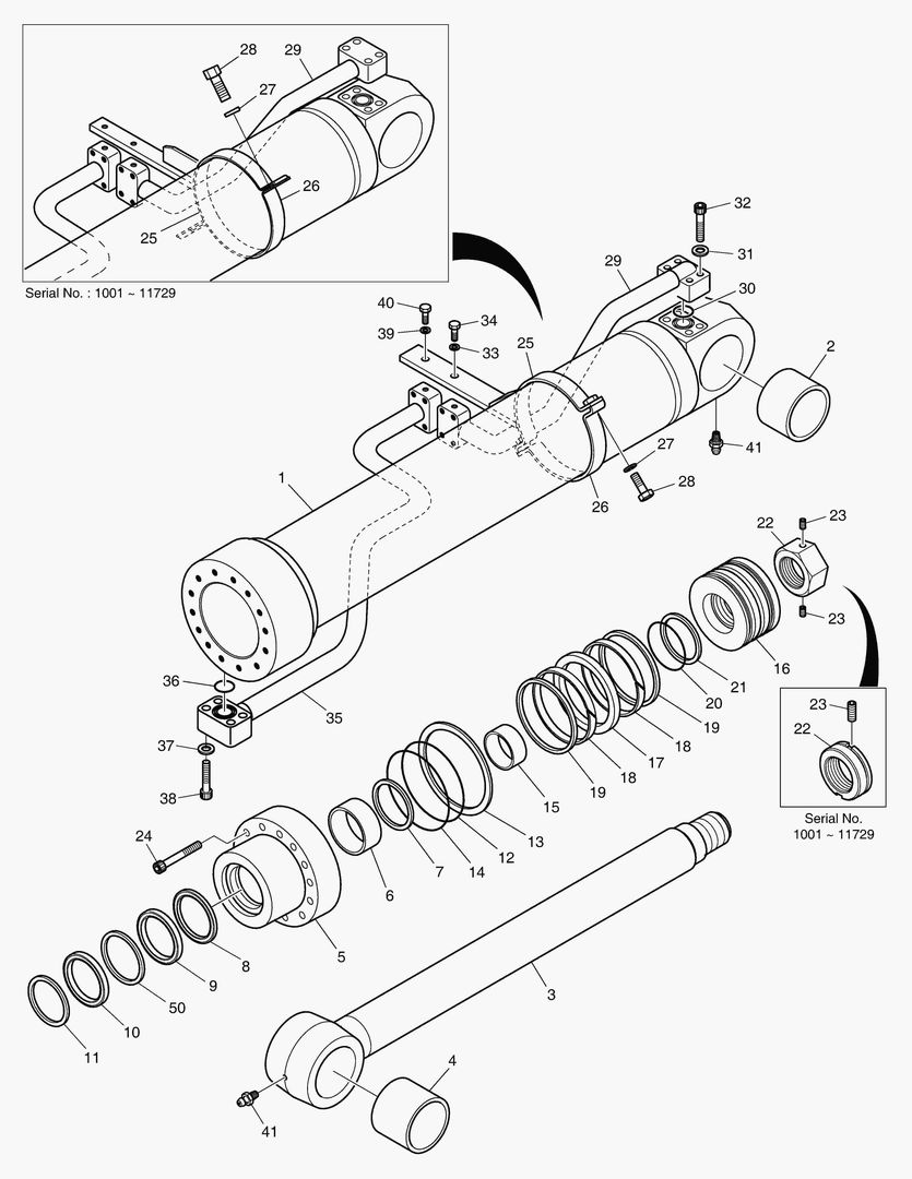 ЦИЛИНДР СТРЕЛЫ-ЛЕВОСТОРОННИЙ
