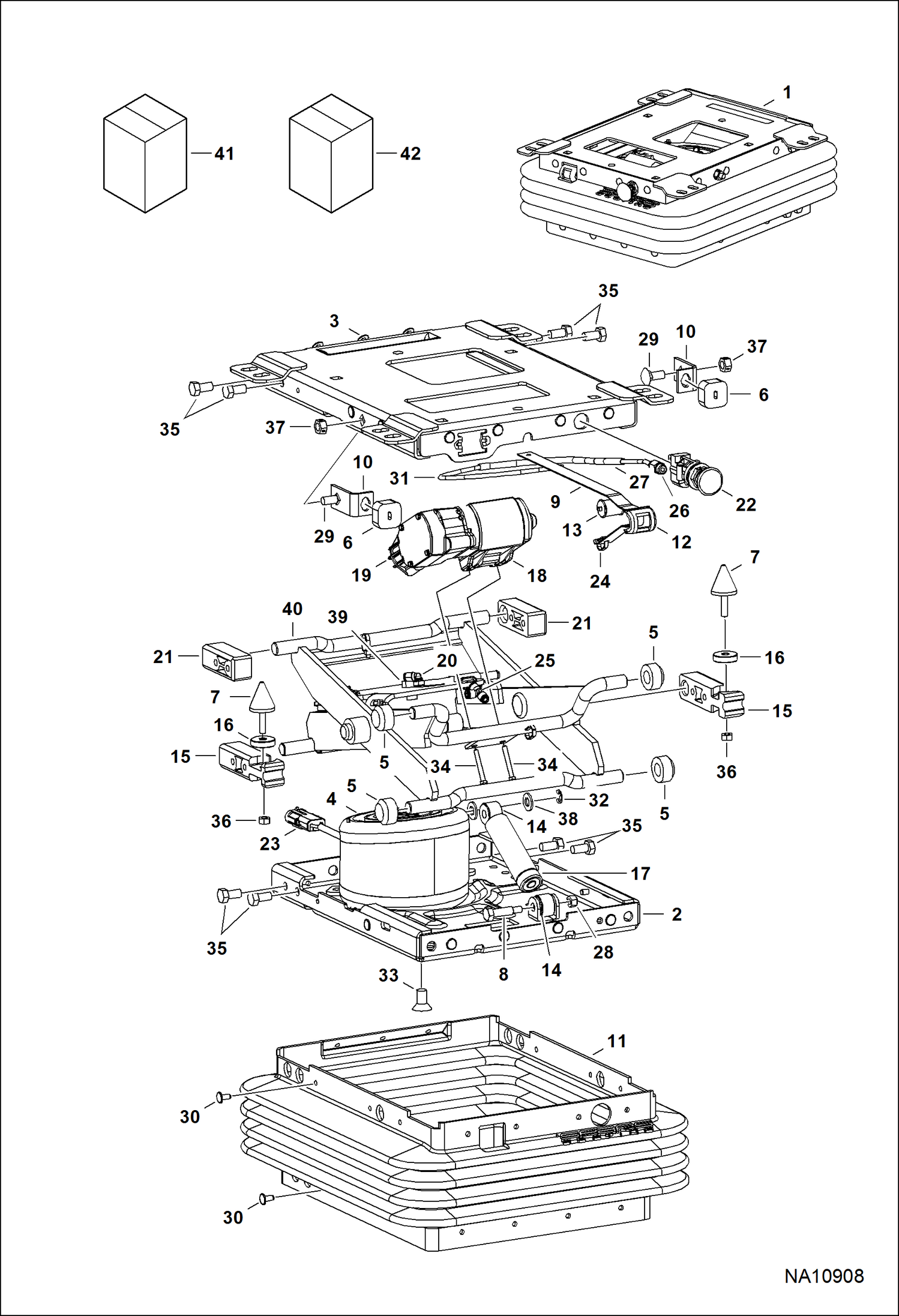 Схема СИДЕНИЕ С ПОДВЕСКОЙ (ПНЕВМАТИЧЕСКАЯ ПОДВЕСКА) (СПУСК)