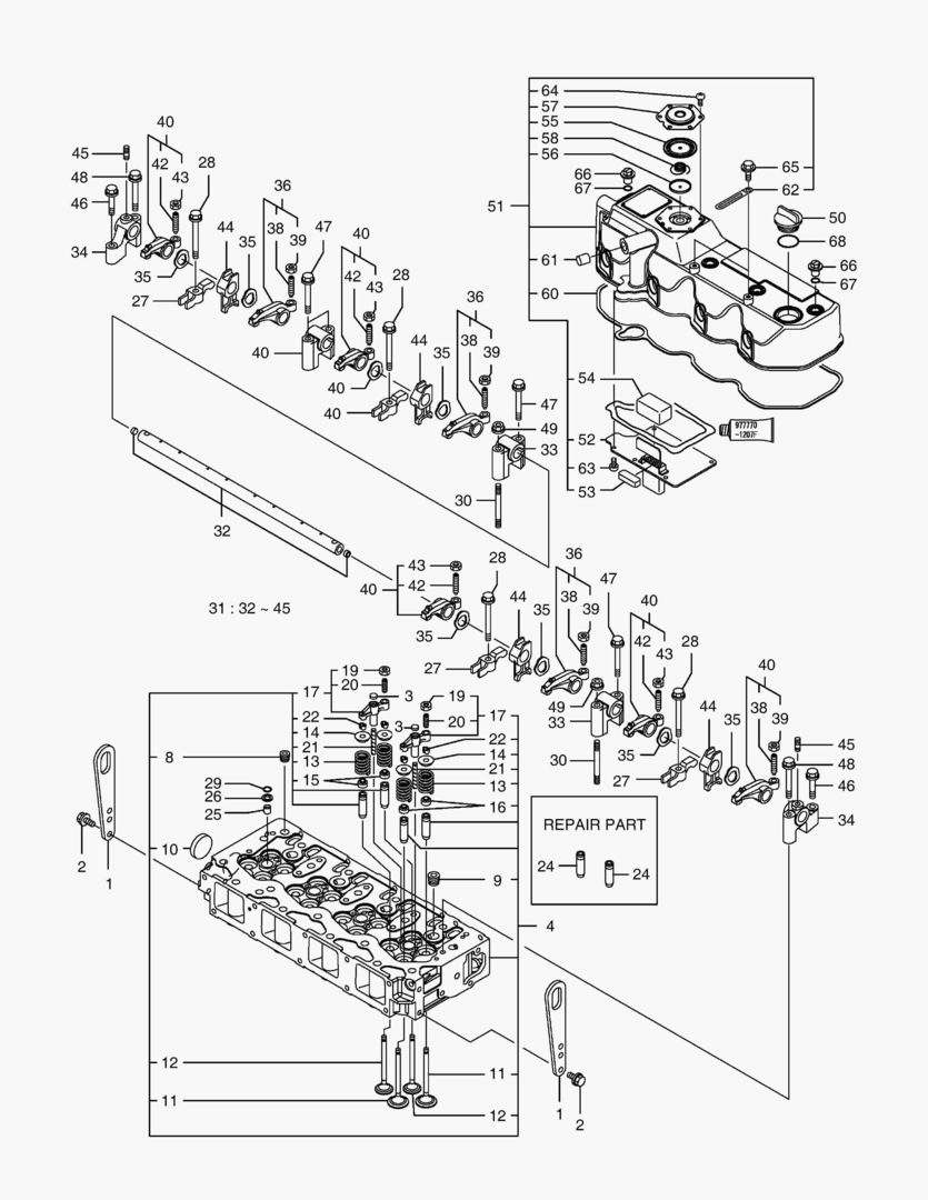 014 CYLINDER HEAD & BONNET