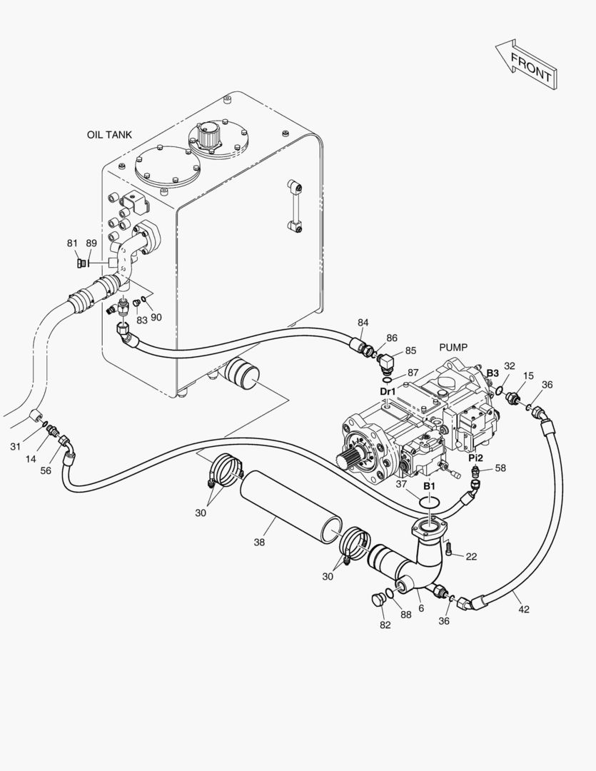 1230 OIL COOLER PIPING(1) [13240~17093]