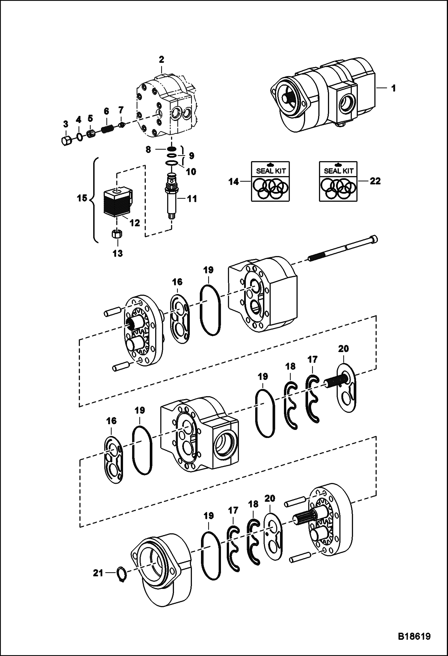 ГИДРАВЛИКА ВЫСОКОЙ ПРОИЗВОДИТЕЛЬНОСТИ (НАСОС С ДВОЙНОЙ ЗУБЧАТОЙ ПЕРЕДАЧЕЙ)
