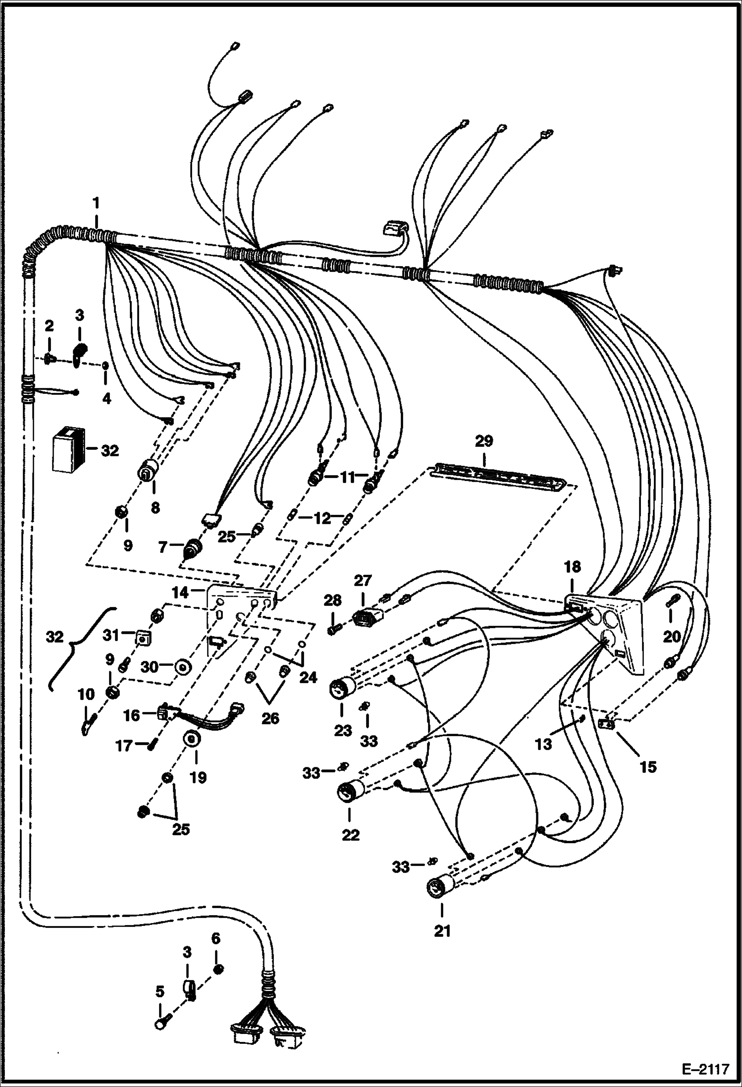 ЭЛЕКТРОСХЕМА КАБИНЫ (БЕЗ B.O.S.S. (ОПЦИЯ))