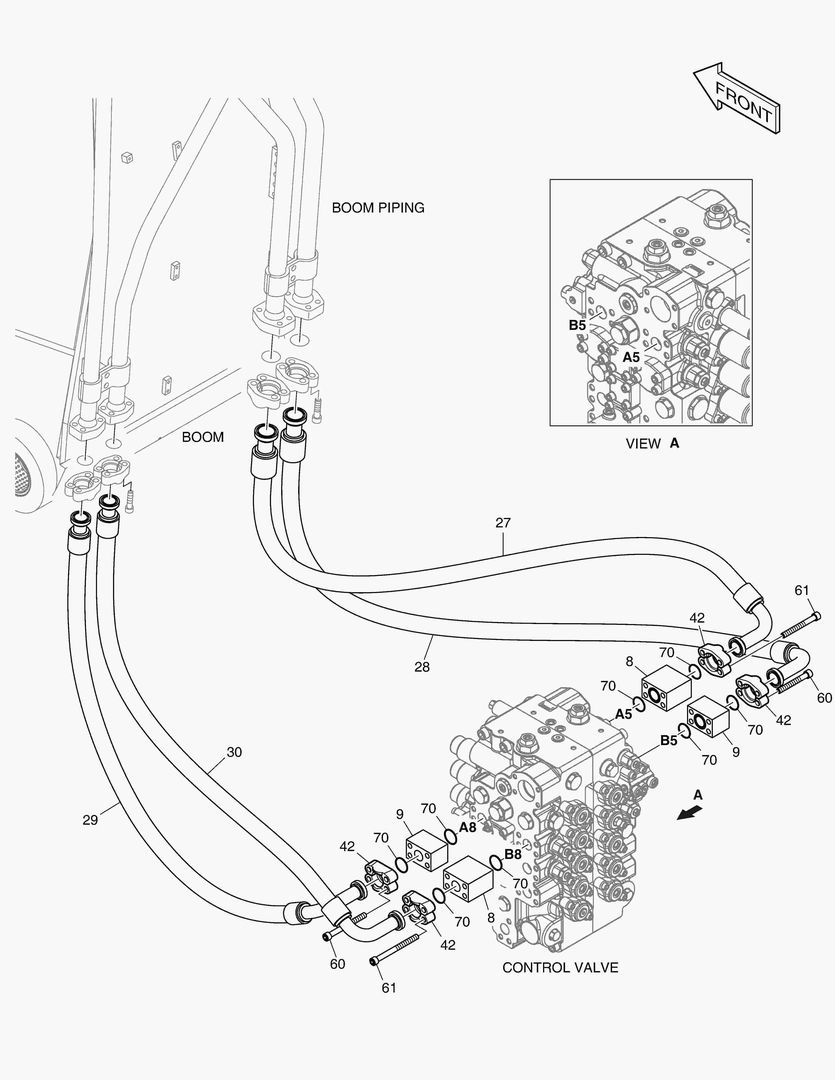 1280 MAIN PIPING(3) - ARM & BUCKET