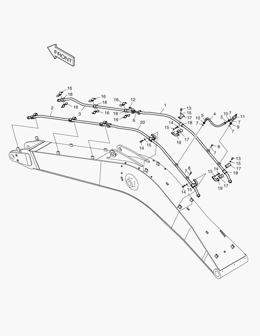 6300 BOOM PIPING-ONE WAY & TWO WAY