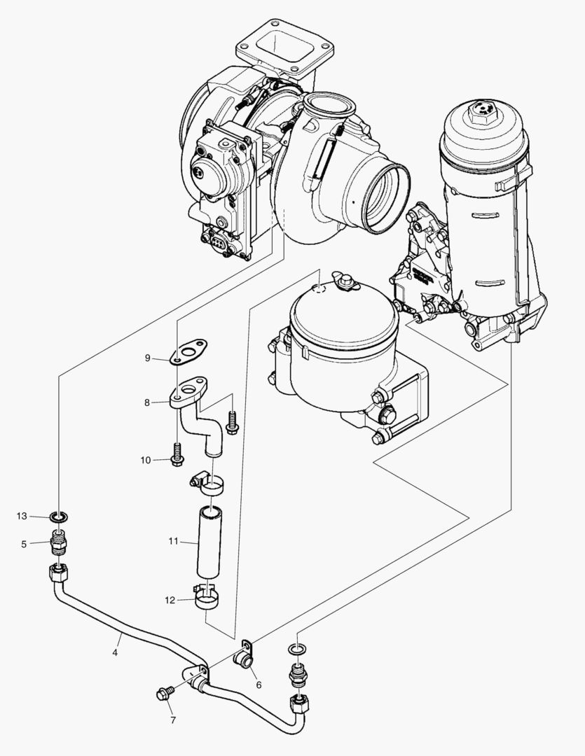 013 LUBRICATION, TURBOCHARGER