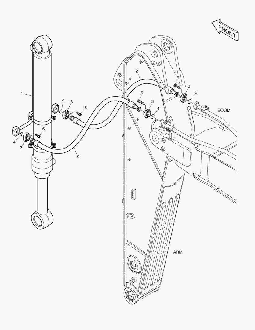 Схема ГИДРОСИСТЕМА РУКОЯТИ - РУКОЯТЬ 2.9 м