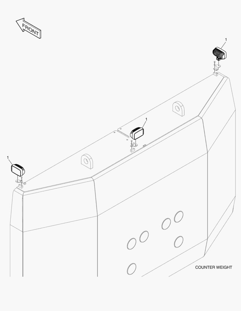 Схема 7010 ELECTRIC PARTS - REAR WORKING LAMP(LED)