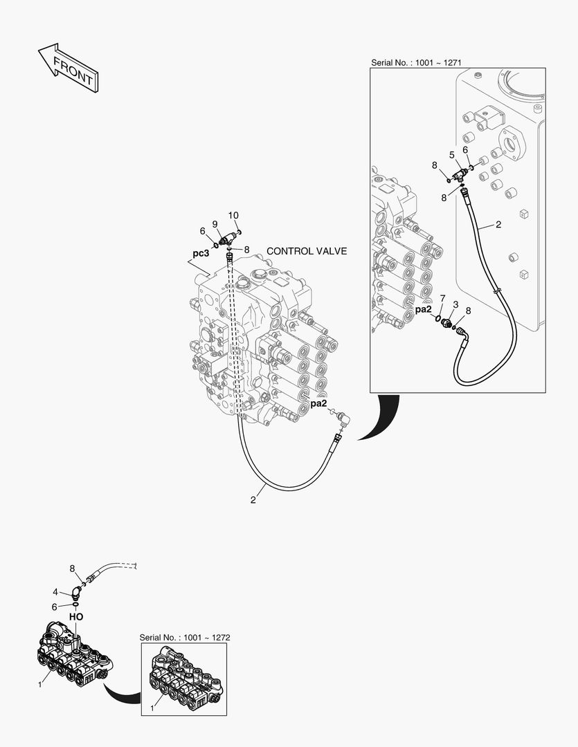 ТРУБОПРОВОД СЕРВОУПРАВЛЕНИЯ - 2 НАСОСА(ОДИН ПУТЬ)
