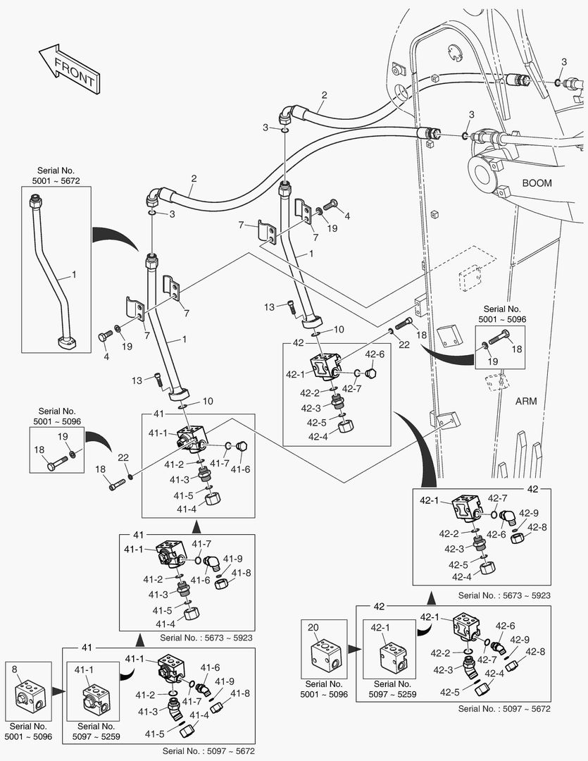 6560 ARM PIPING - ONE & TWO WAY(ARM 2.1m)