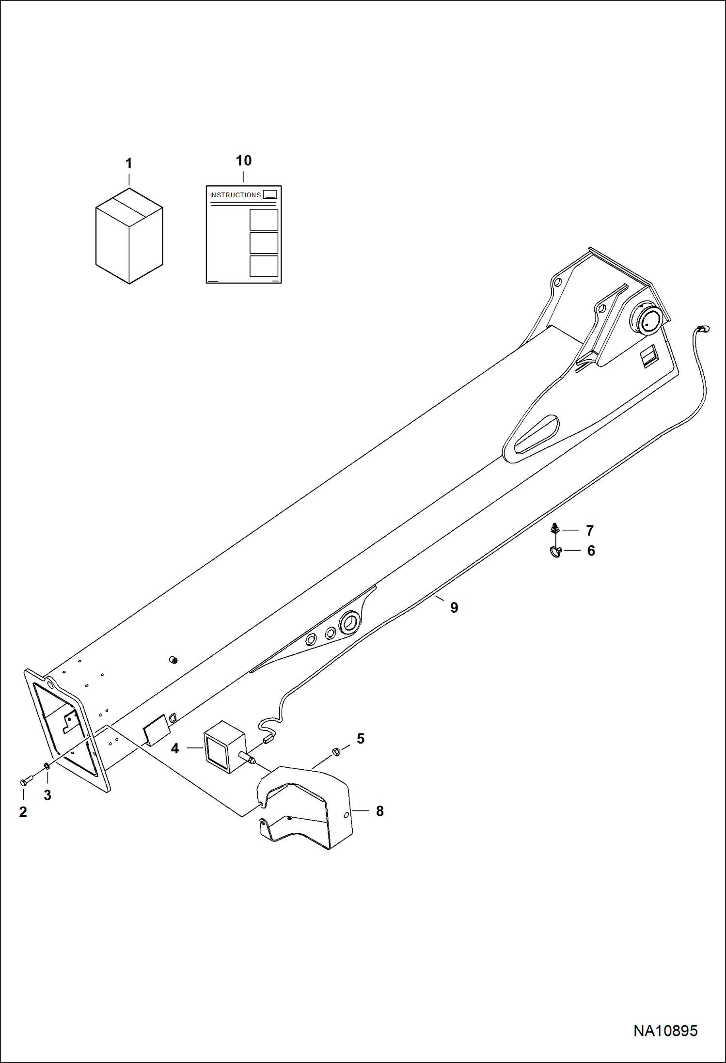 КОМПЛЕКТ РАБОЧЕГО ОСВЕЩЕНИЕ СТРЕЛЫ (ПОДЪЕМНИК СТРЕЛЫ)
