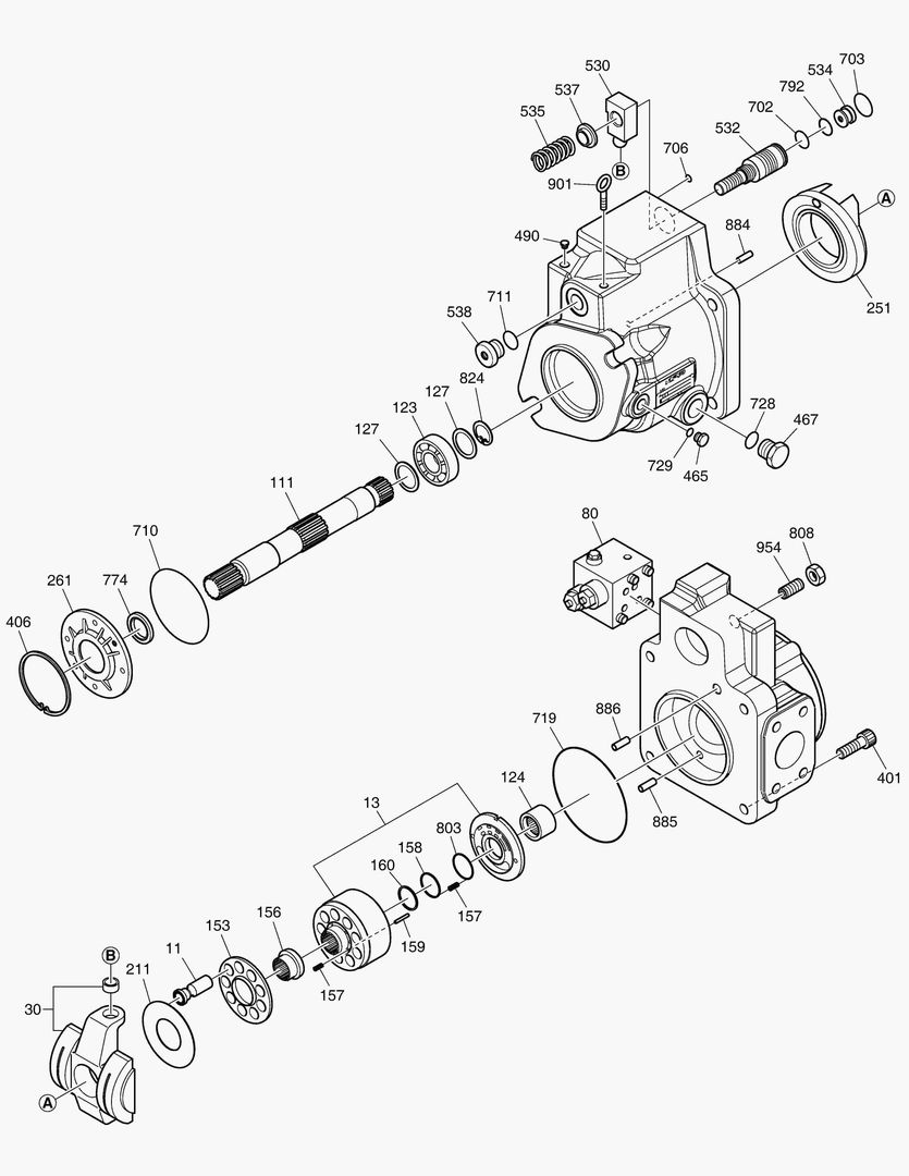 НАСОС РУЛЕВОГО УПРАВЛЕНИЯ - ЗАДНИЙ