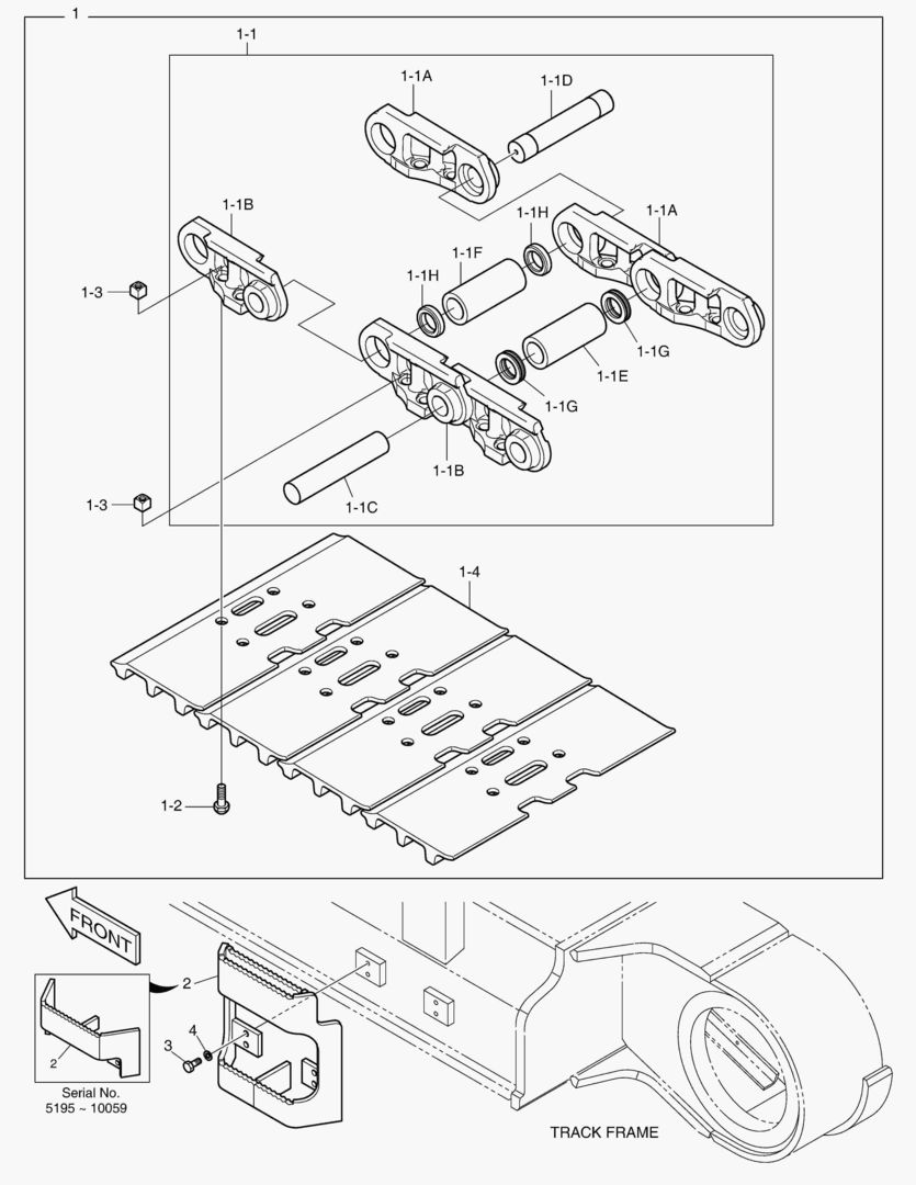 2181 TRACK SHOE ASS`Y - 600G [5195~]