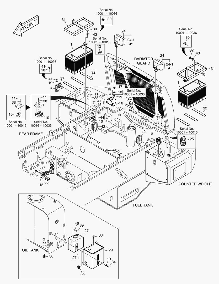 1590 ELECTRIC PARTS - BATTERY & REAR LAMP