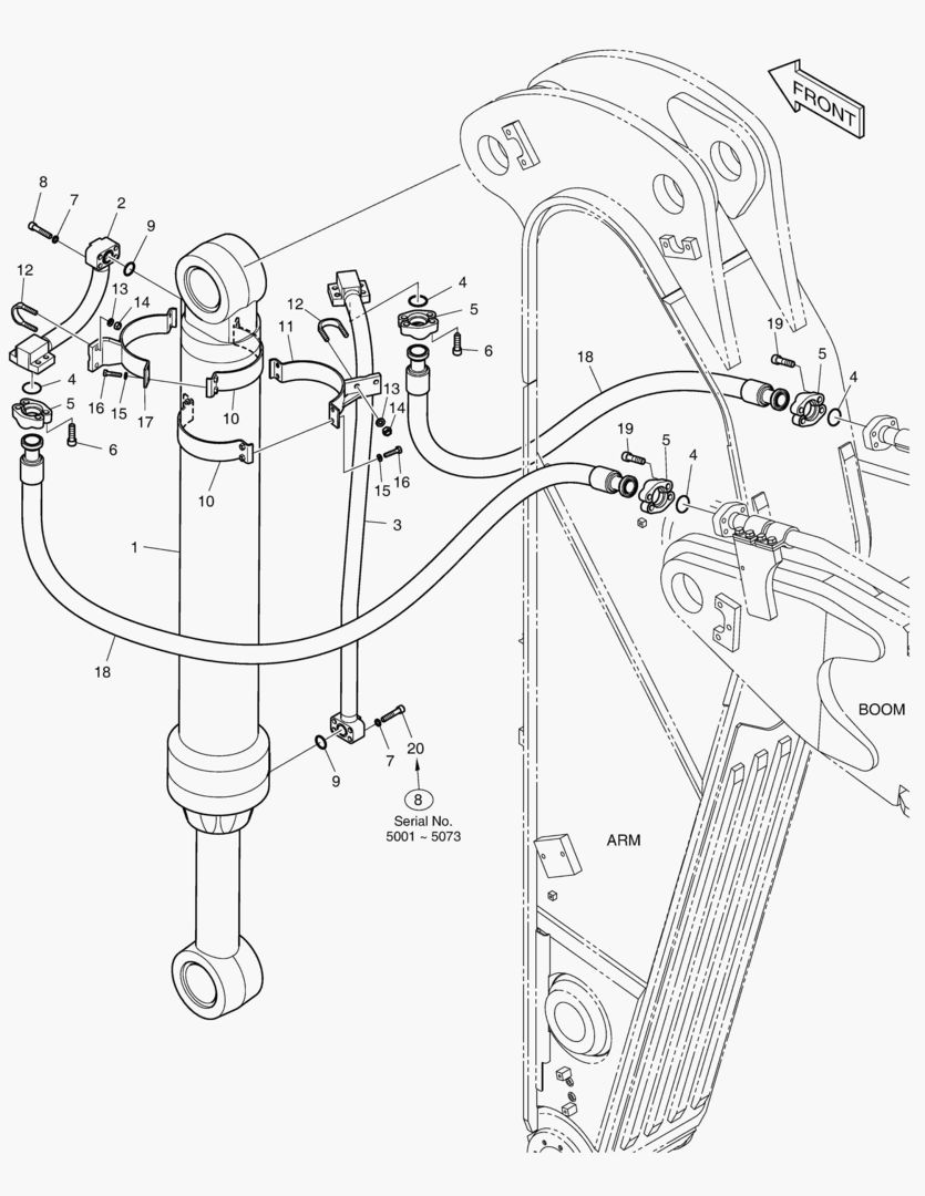 ГИДРОСИСТЕМА РУКОЯТИ - РУКОЯТЬ 2.6 м