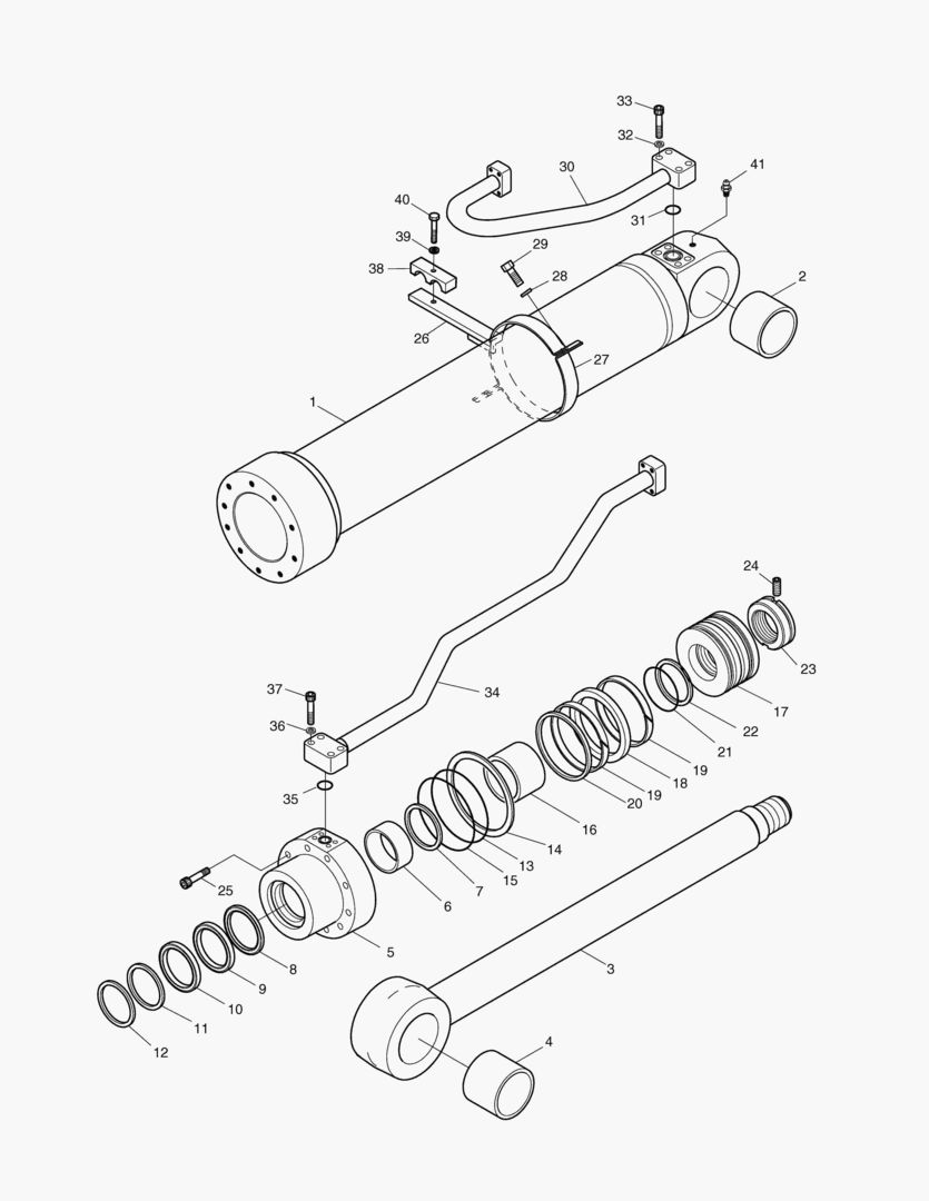 ЦИЛИНДР СТРЕЛЫ - ПРАВОСТОРОННИЙ
