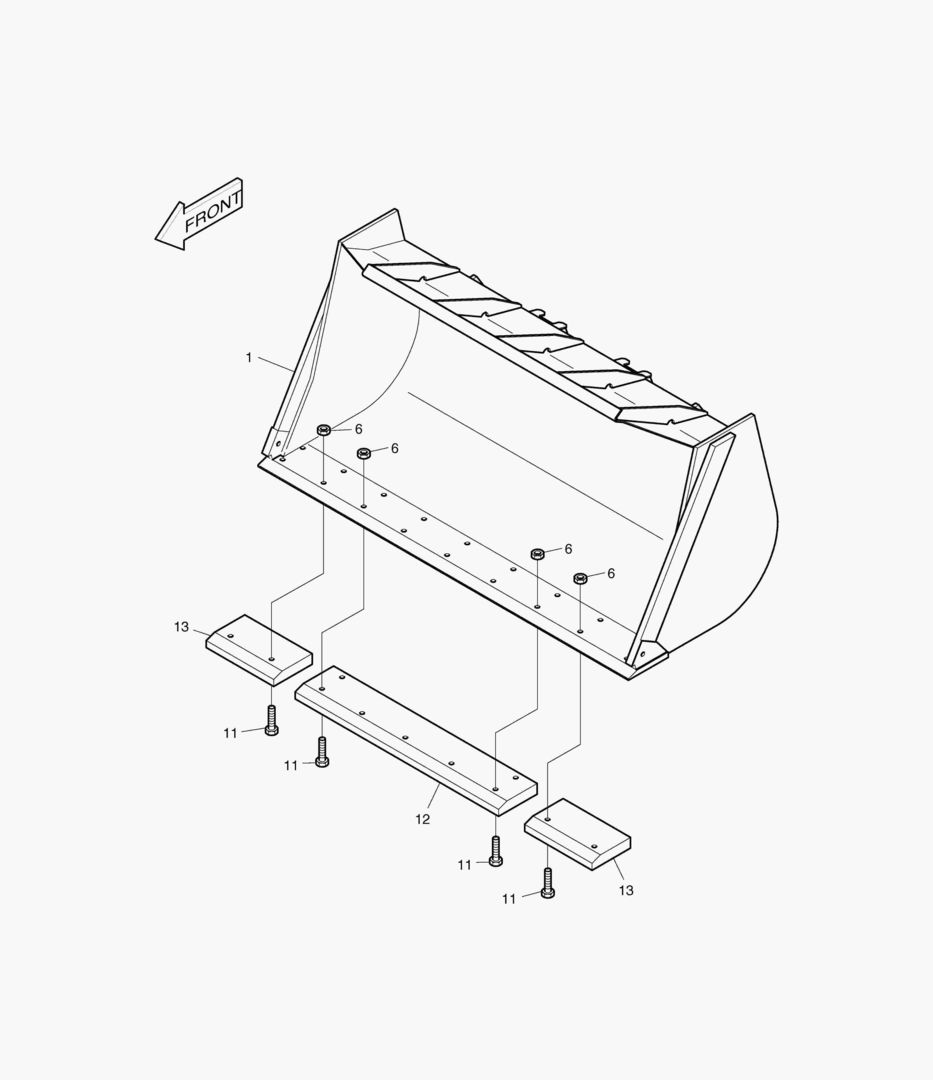 2160 BUCKET-3.9mВіCUTTING EDGE [1001~1065]