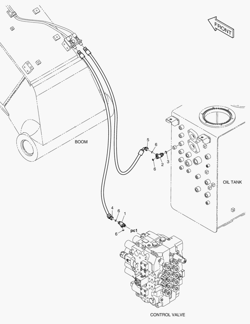 ТРУБОПРОВОД СЕРВОУПРАВЛЕНИЯ-КЛАПАН ЗАМКА РУКОЯТИ