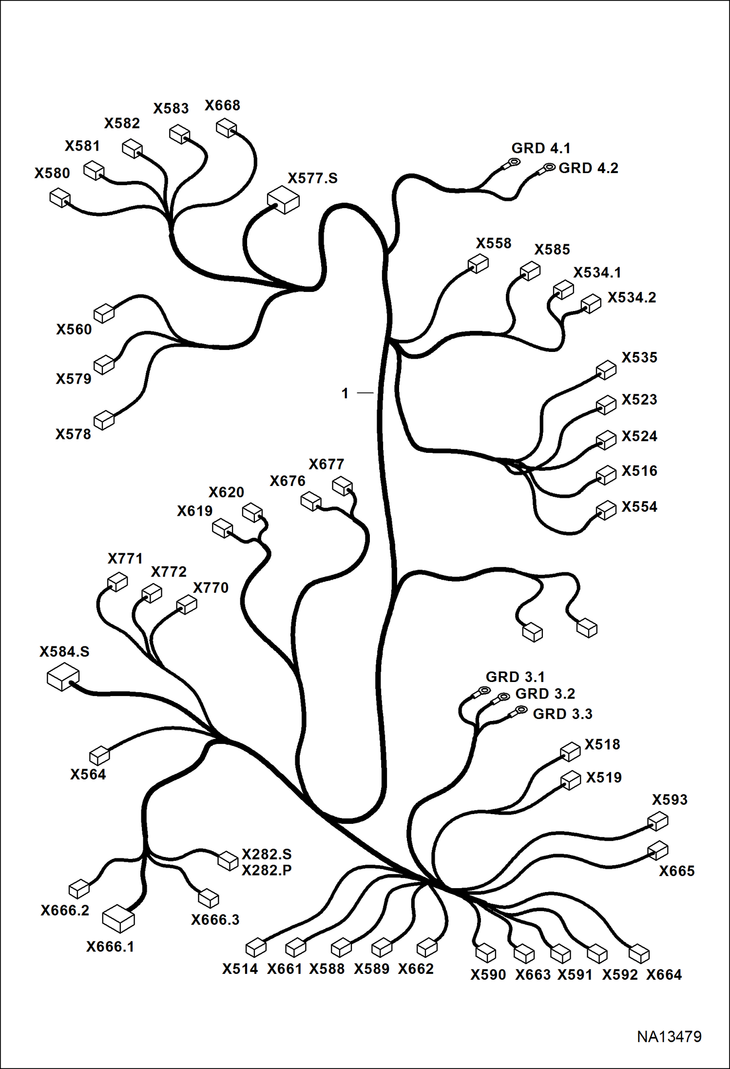ГЛАВНЫЙ ЖГУТ ПРОВОДОВ ШАССИ