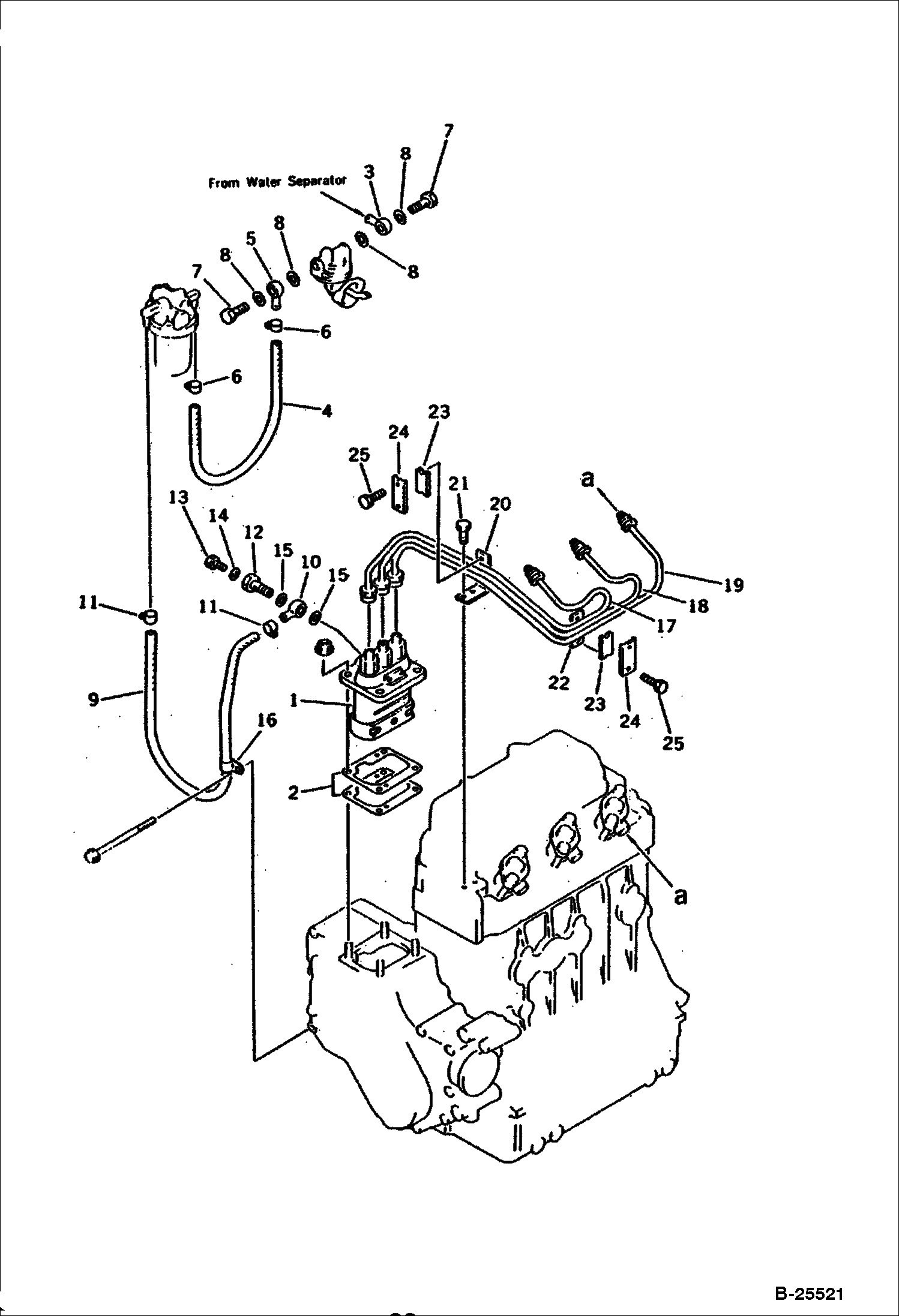Схема НАСОС ДЛЯ ВПРЫСКА ТОПЛИВА И ТРУБОПРОВОД