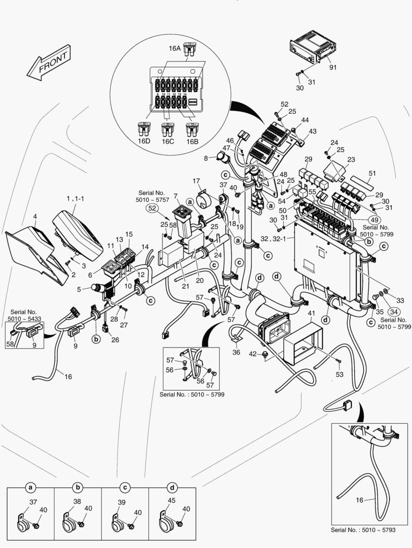 1681 ELECTRIC PARTS - CABIN [5010~5799]
