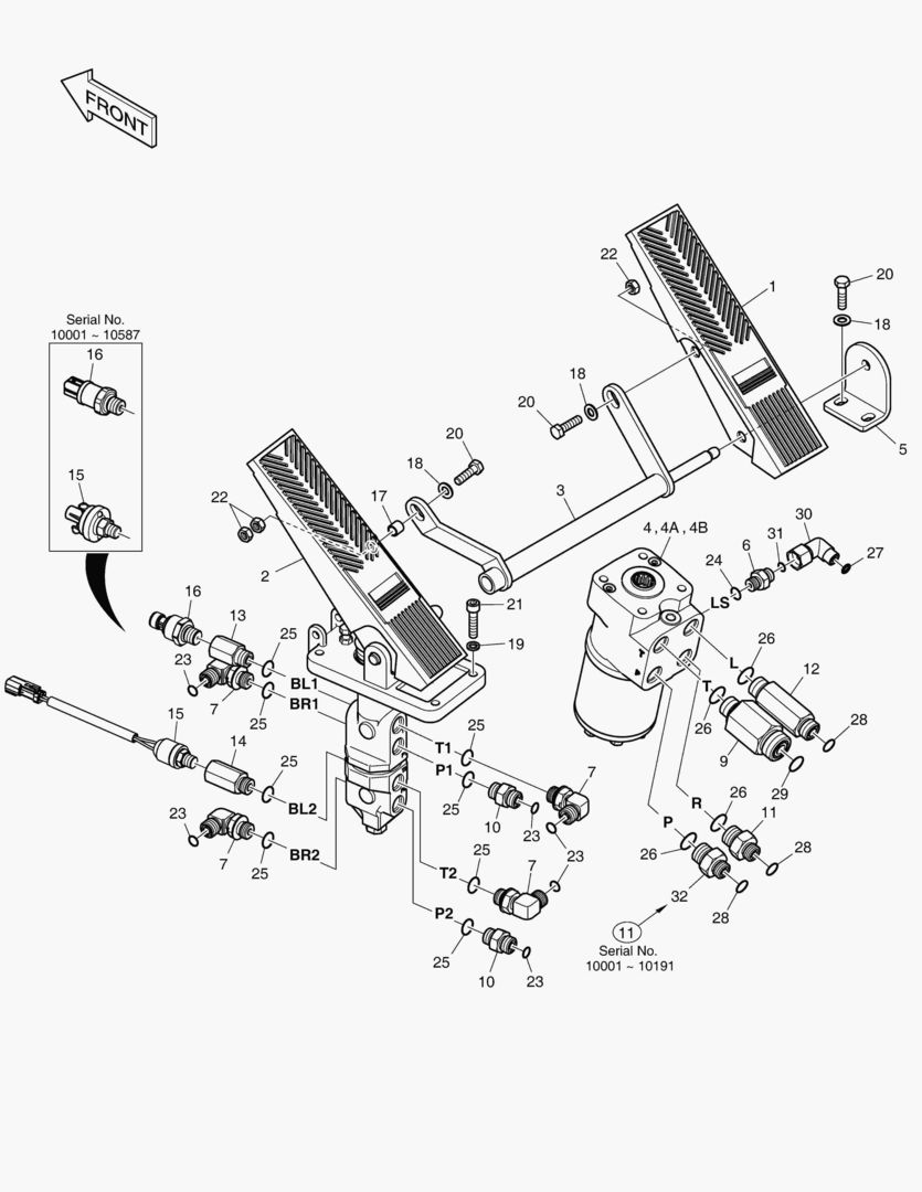 1190 BRAKE PEDAL VALVE & STEER UNIT