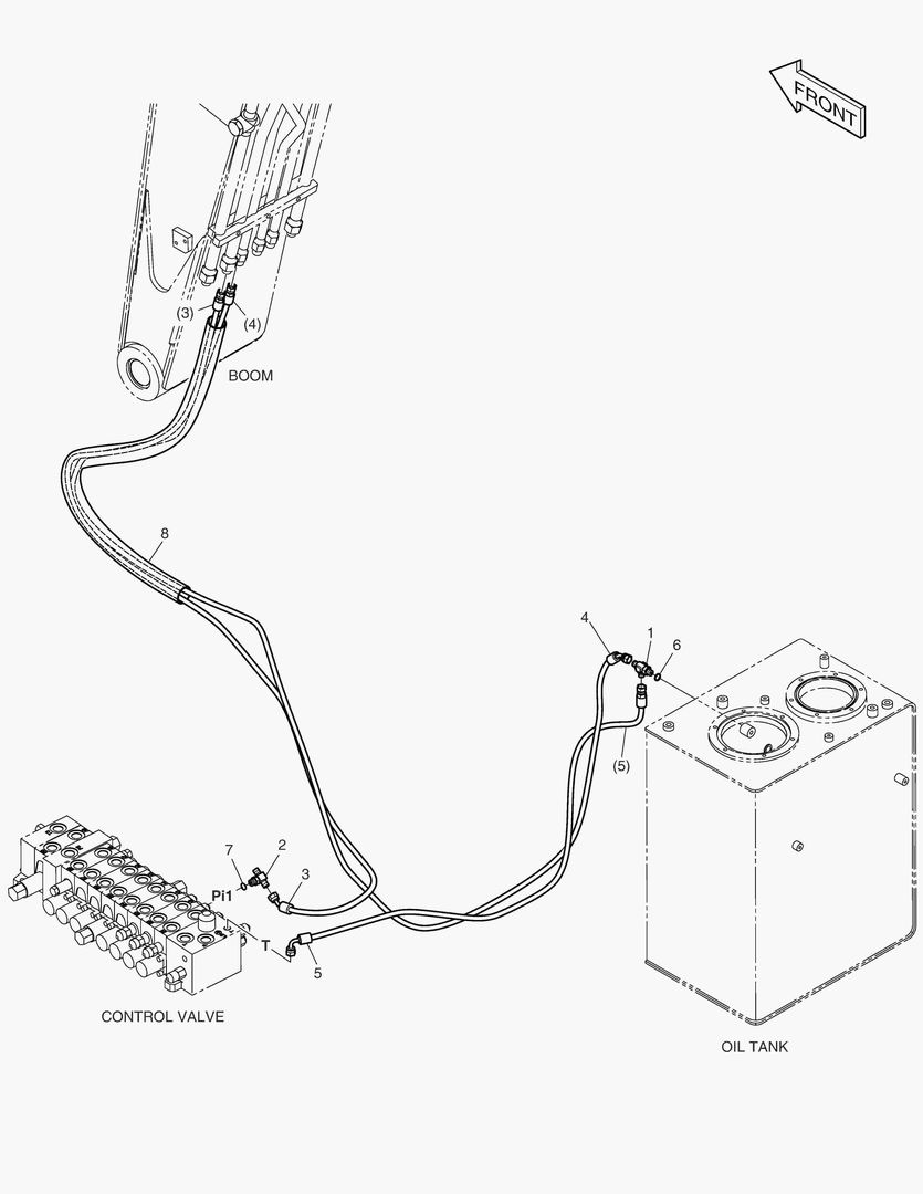 ТРУБОПРОВОД СЕРВОУПРАВЛЕНИЯ - КЛАПАН ЗАМКА РУКОЯТИ