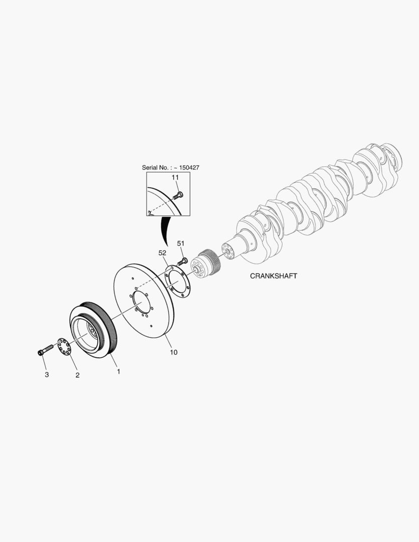 ШКИВ ВАЛ КРИВОШИПА