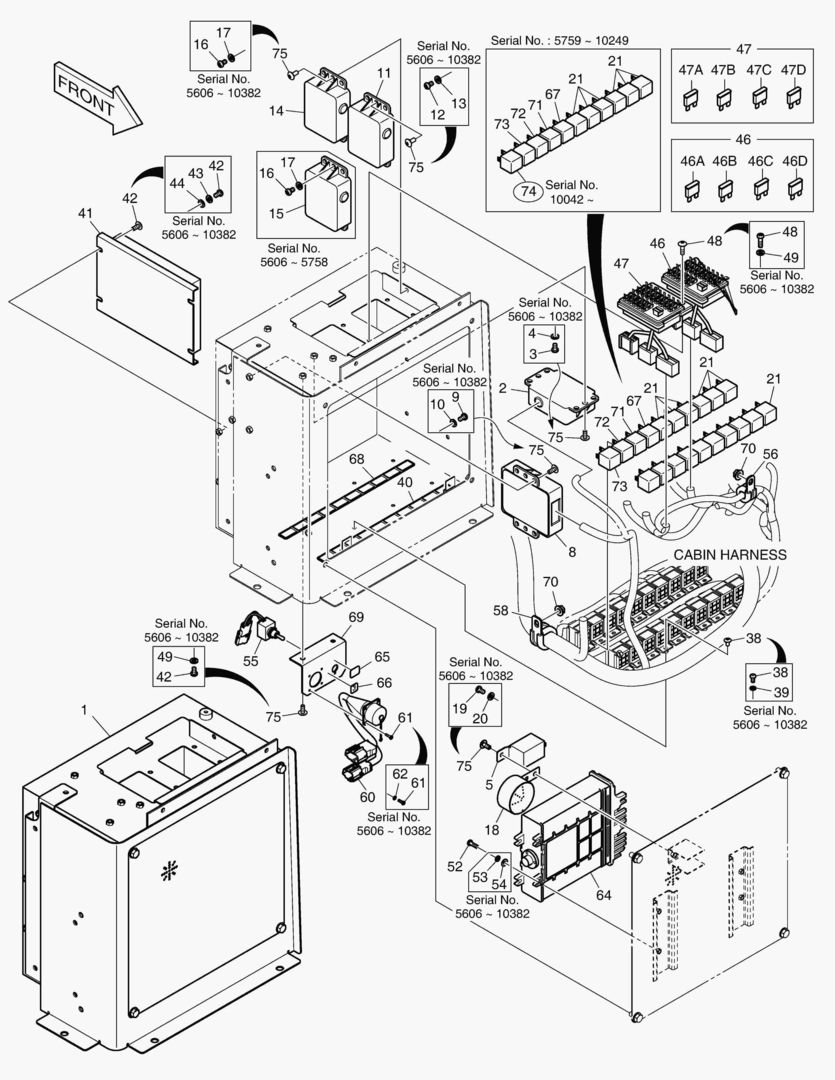 Спецтехника 1401 ELECTRIC BOX - FNR LEVER [5606~]