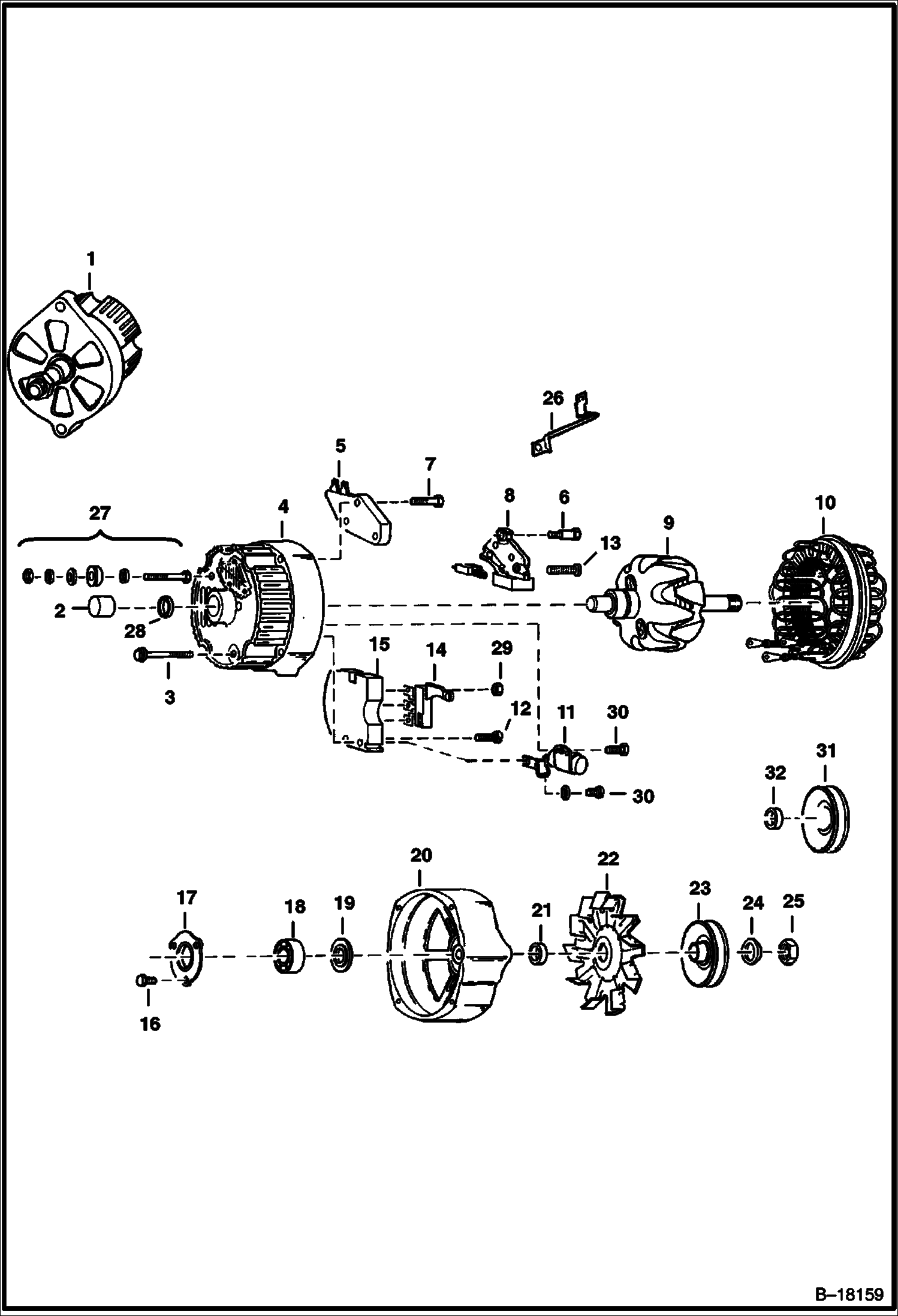 ГЕНЕРАТОР ПЕРЕМЕННОГО ТОКА (DELCO 1102920 - ОТКРЫТЫЙ)
