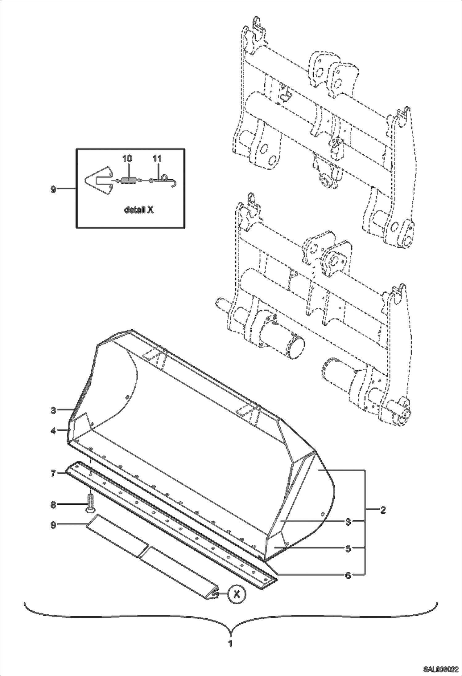 КОВШ ДЛЯ ЛЕГКИХ МАТЕРИАЛОВ 2050 ММ