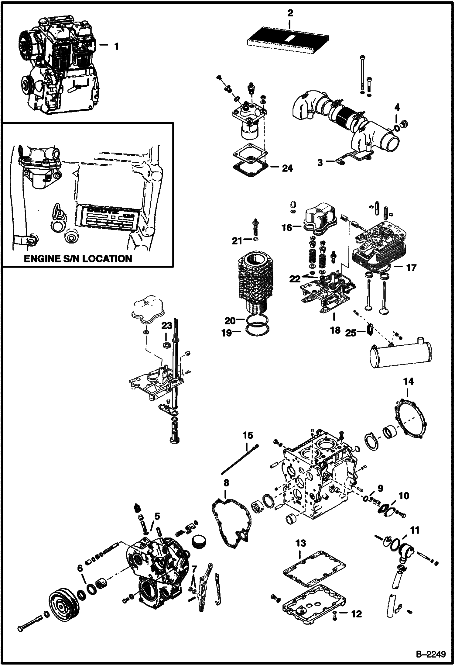 ДВИГАТЕЛЬ И КОМПЛЕКТ ПРОКЛАДОК (DEUTZ F2L -411D)
