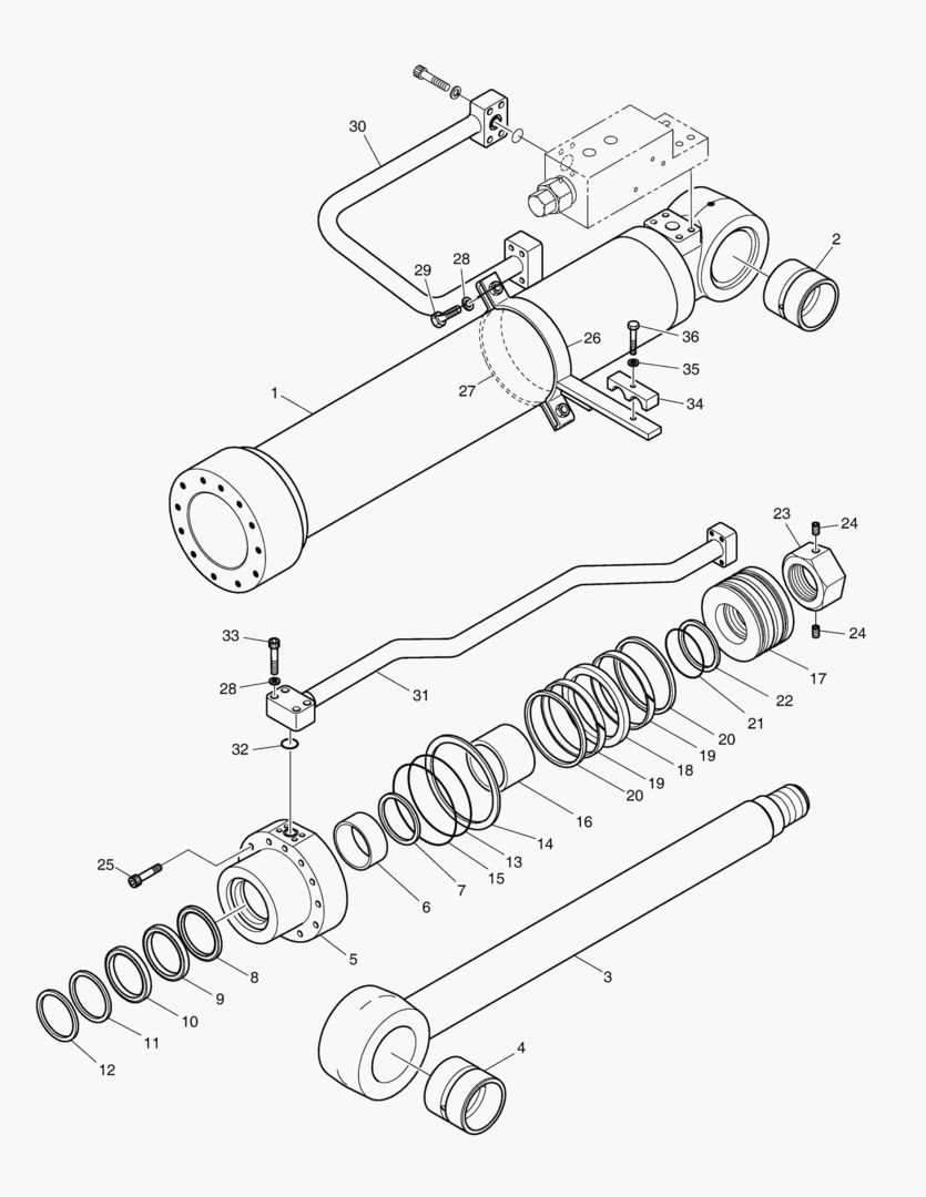 4311 BOOM CYLINDER - L.H (LOCK VALVE) [5801~5804]