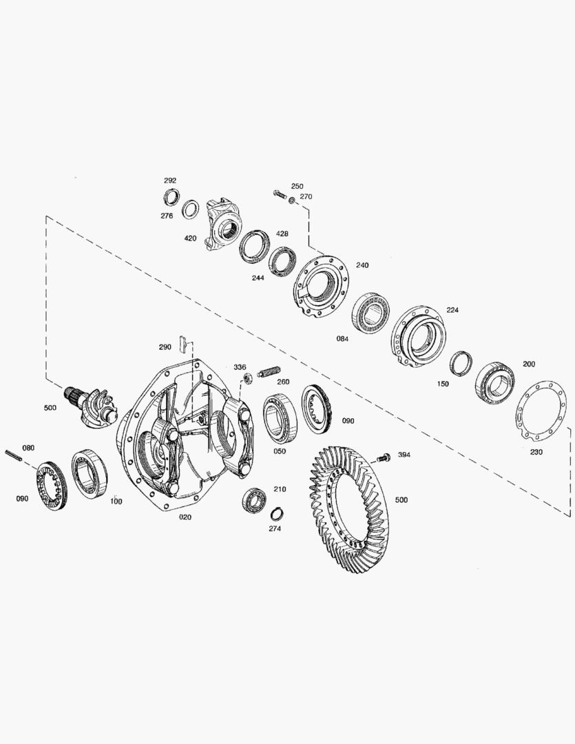 Спецтехника G090-14 REAR AXLE DIFF. [710002~710534]