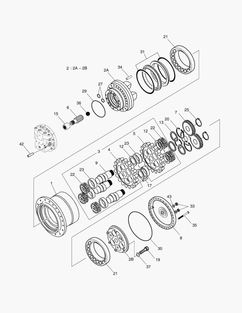 4161 TRAVEL REDUCTION GEAR [20184~]