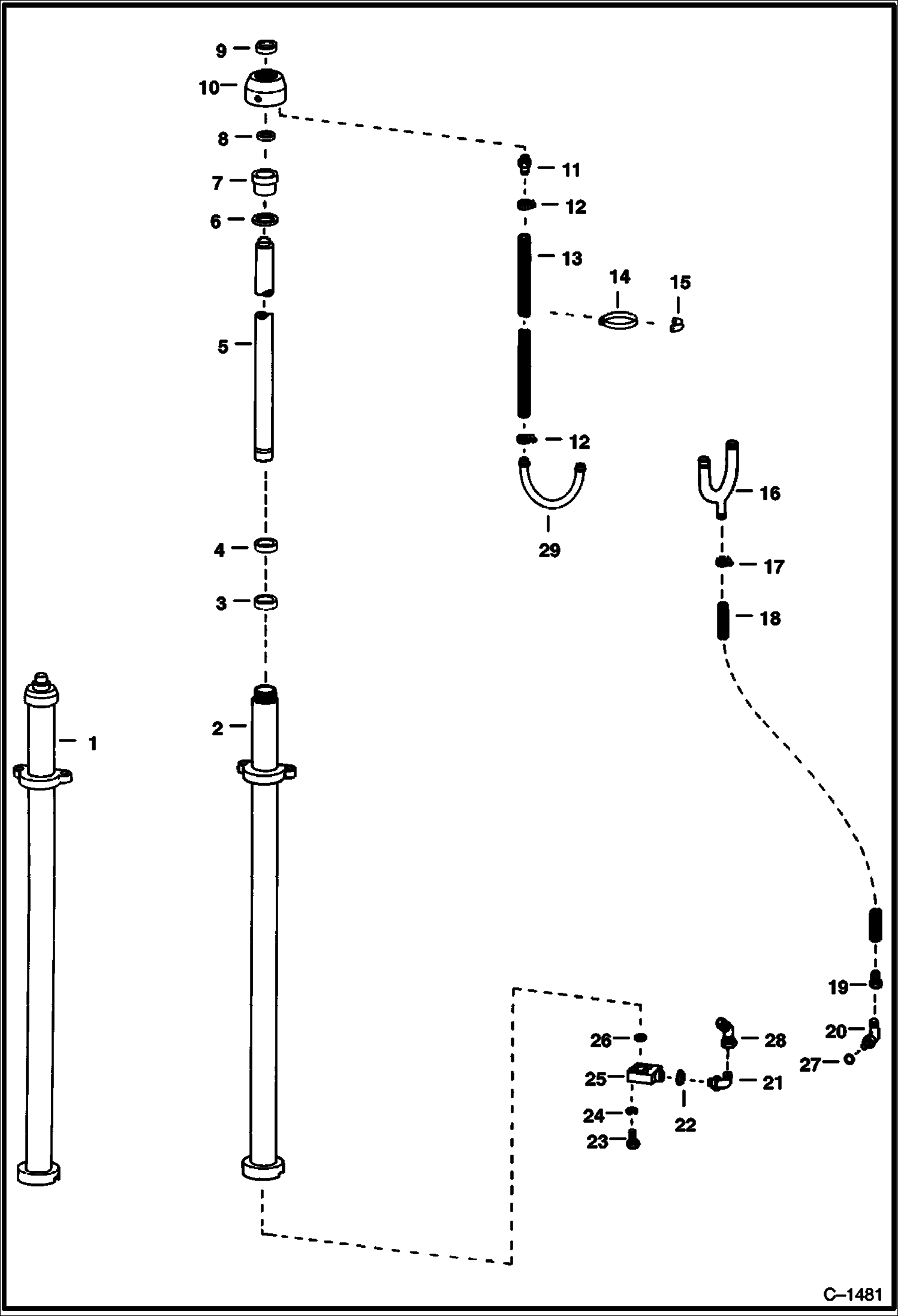 ГИДРОЦИЛИНДР ПОДЪЕМА ДЛЯ ВЕРТИКАЛЬНОЙ МАЧТЫ