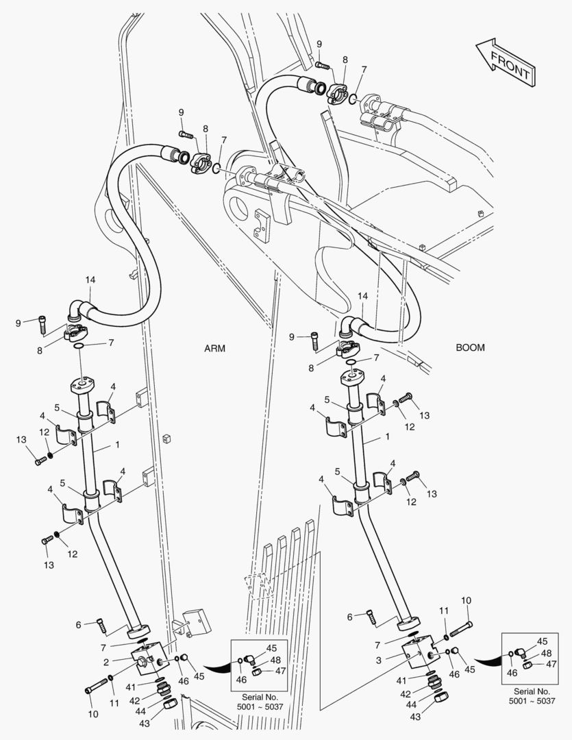 6900 ARM PIPING - ONE & TWO WAY(ARM 4.2m)