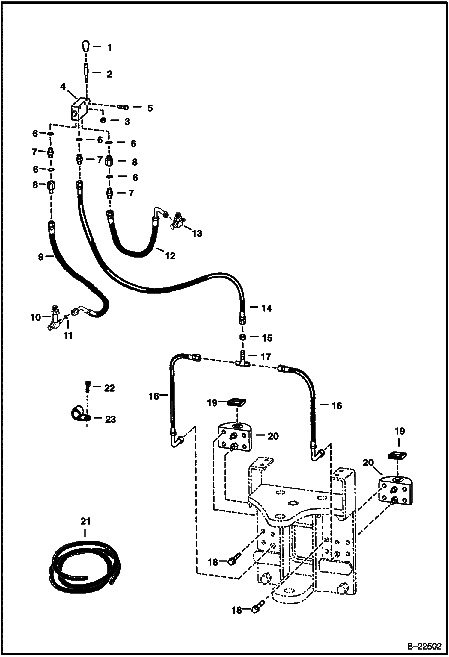 СКОЛЬЗЯЩАЯ РАМА ГИДРАВЛИЧЕСКОГО ЗАХВАТА 730SH - СЕРИЙНЫЙ НОМЕР 646501001 И ВЫШЕ