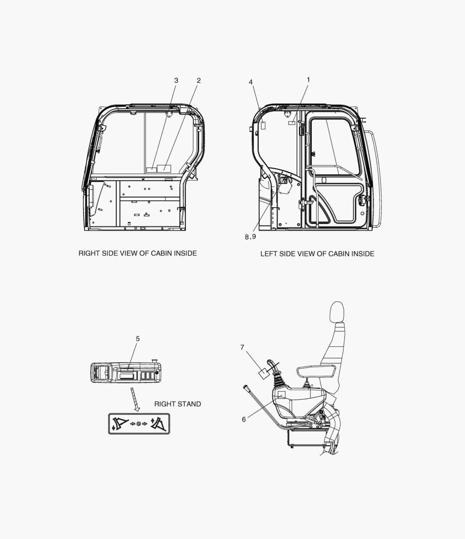 ПРЕДУПРЕЖДАЮЩАЯ ТАБЛИЧКА - КАБИНА