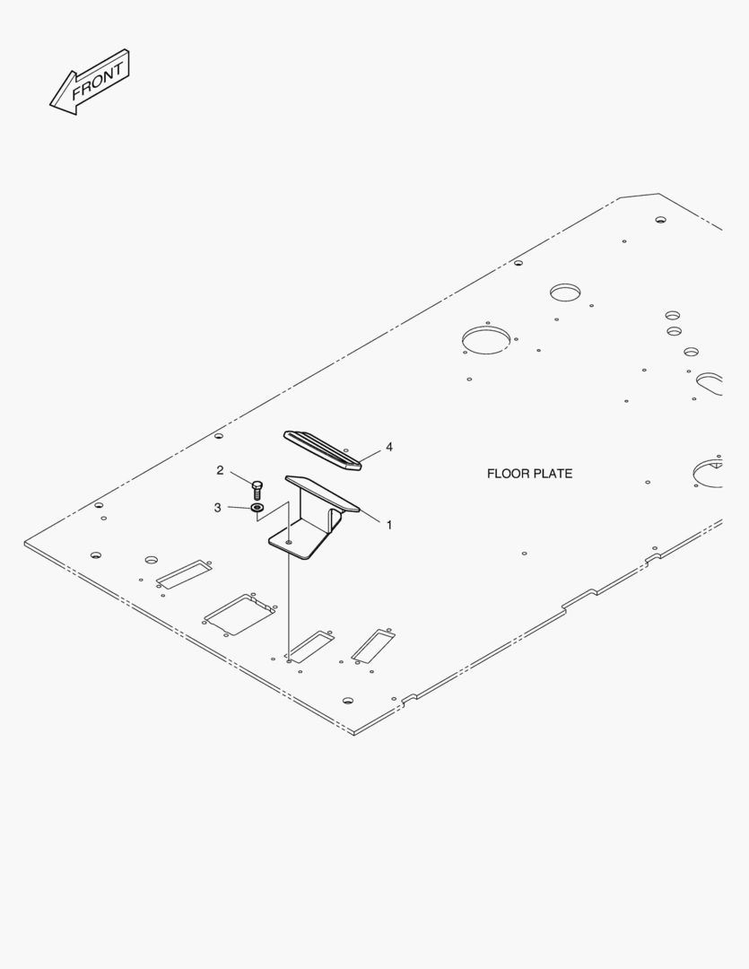 ПОДСТАВКА ДЛЯ НОГ - ЛЕВОСТОРОННИЙ