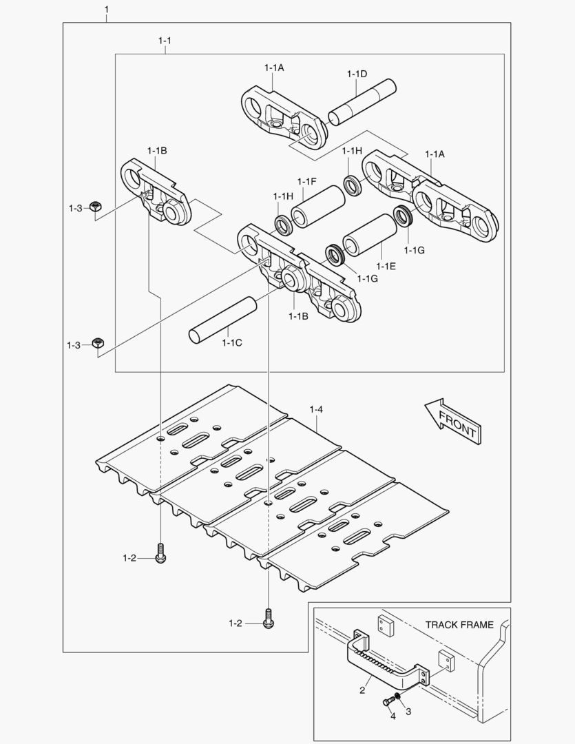 6190 TRACK SHOE ASSY - 900G SINGLE