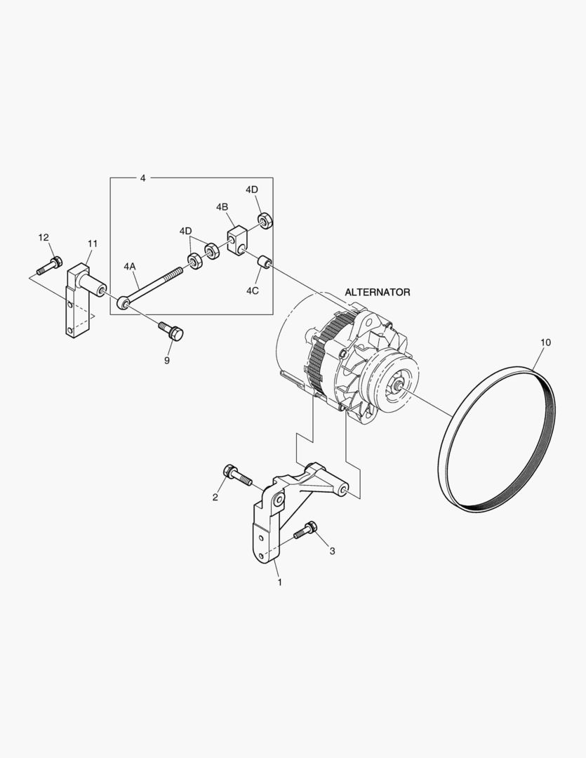 035 ALTERNATOR & MOUNTING