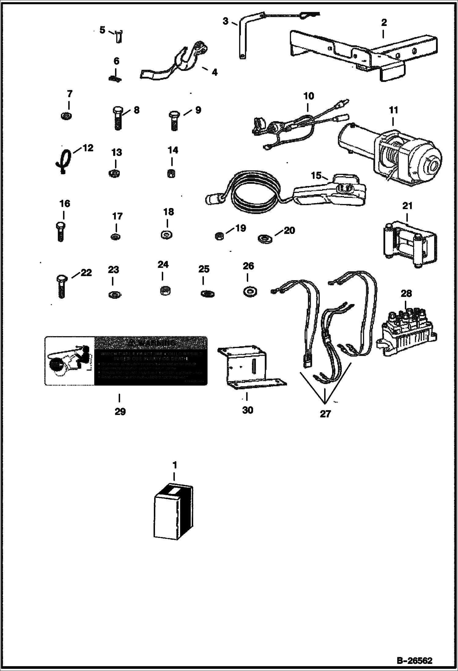 КОМПЛЕКТ ДЕТАЛЕЙ ЛЕБЕДКИ