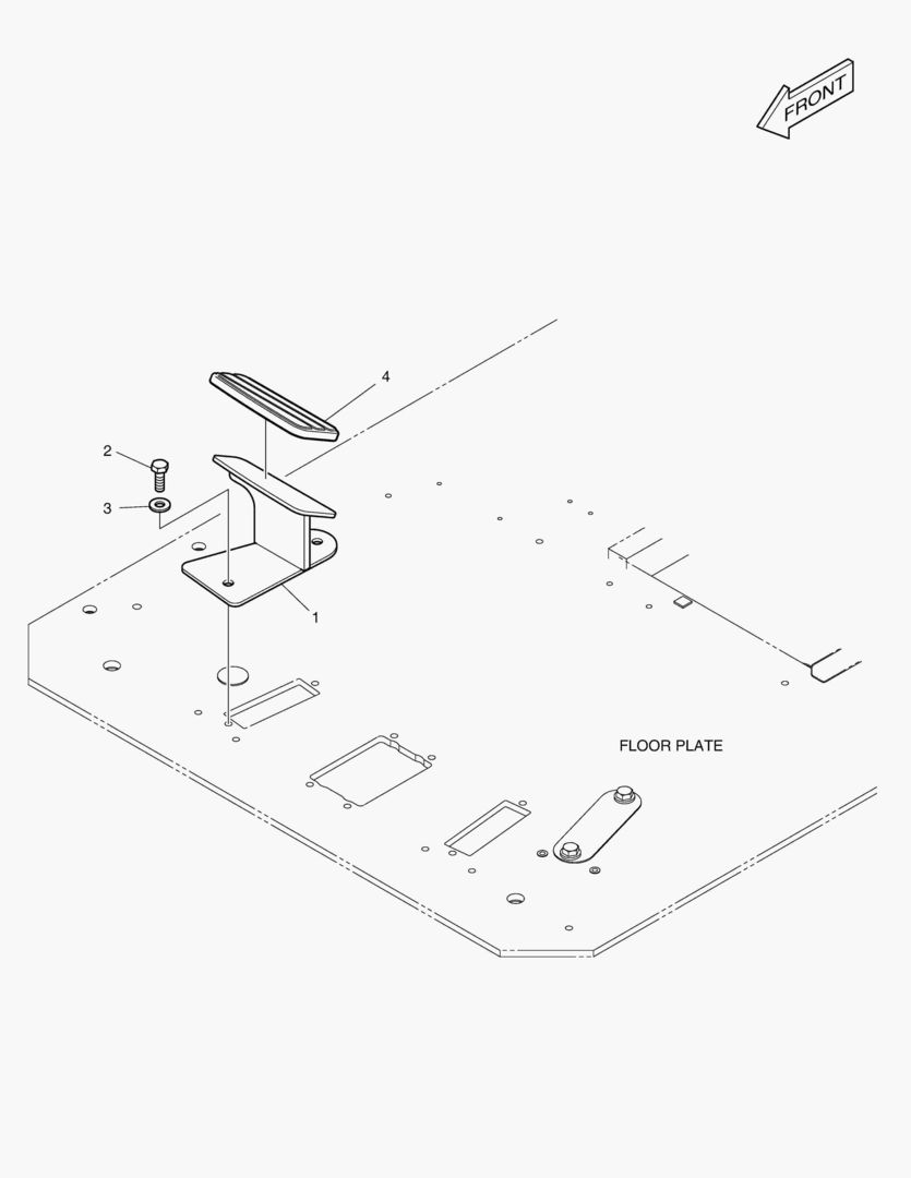 ПОДСТАВКА ДЛЯ НОГ - ПРАВОСТОРОННИЙ