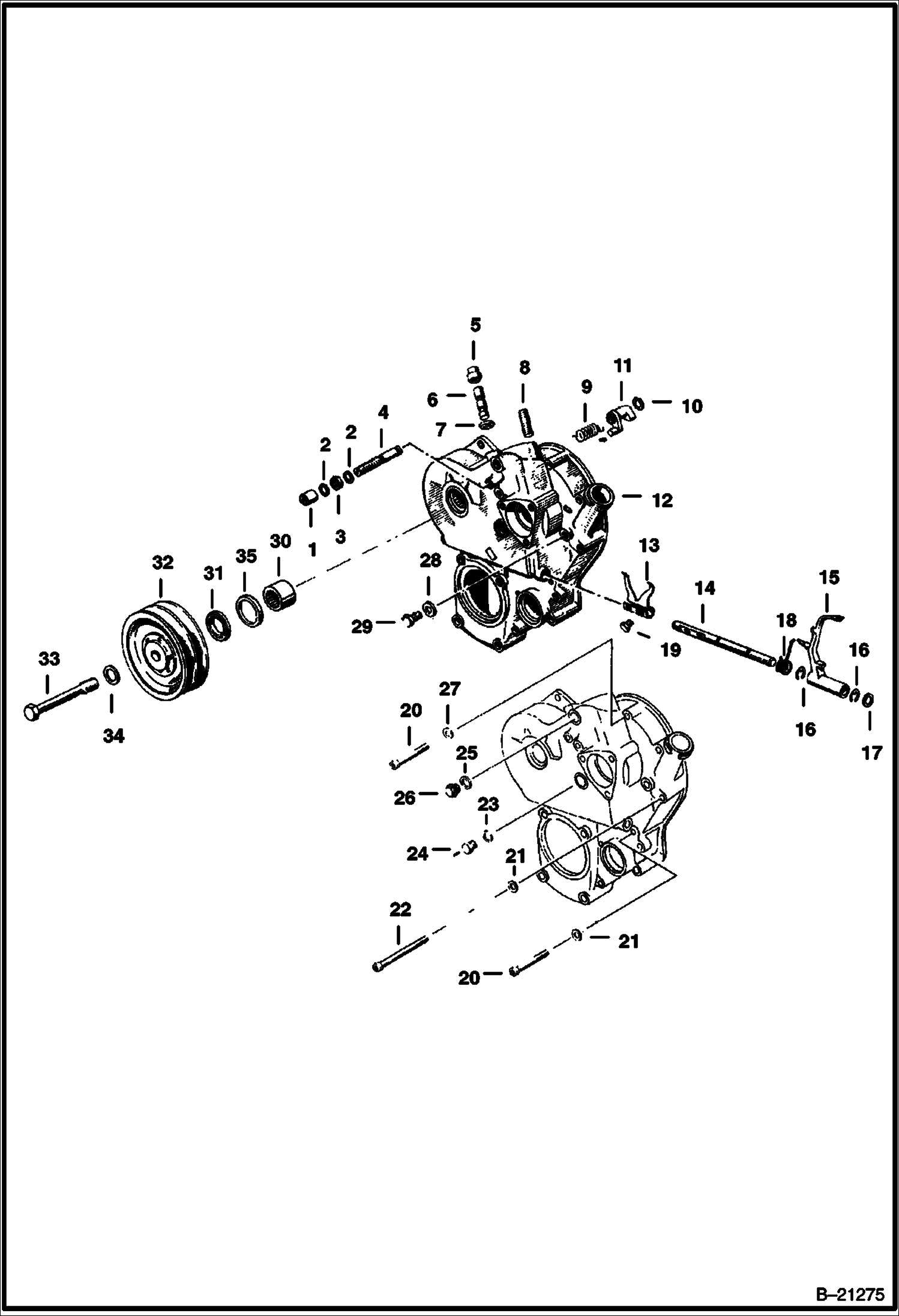 Схема ПЕРЕДНЯЯ КРЫШКА DEUTZ F2L411D