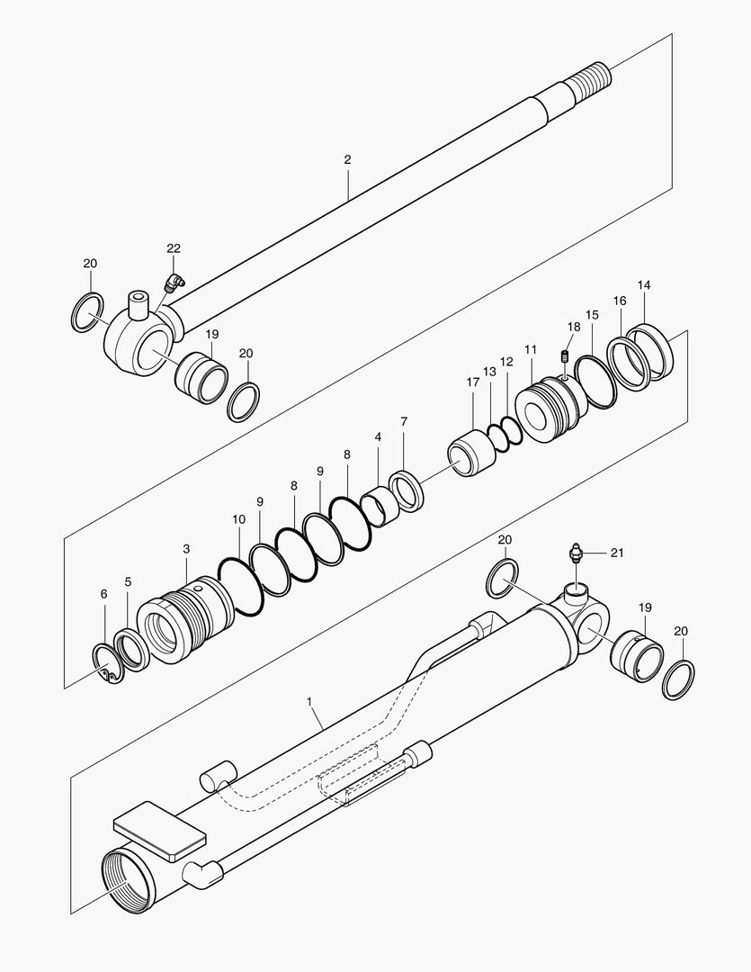 ЦИЛИНДР СТРЕЛЫ - ГИДРОЗАМОК