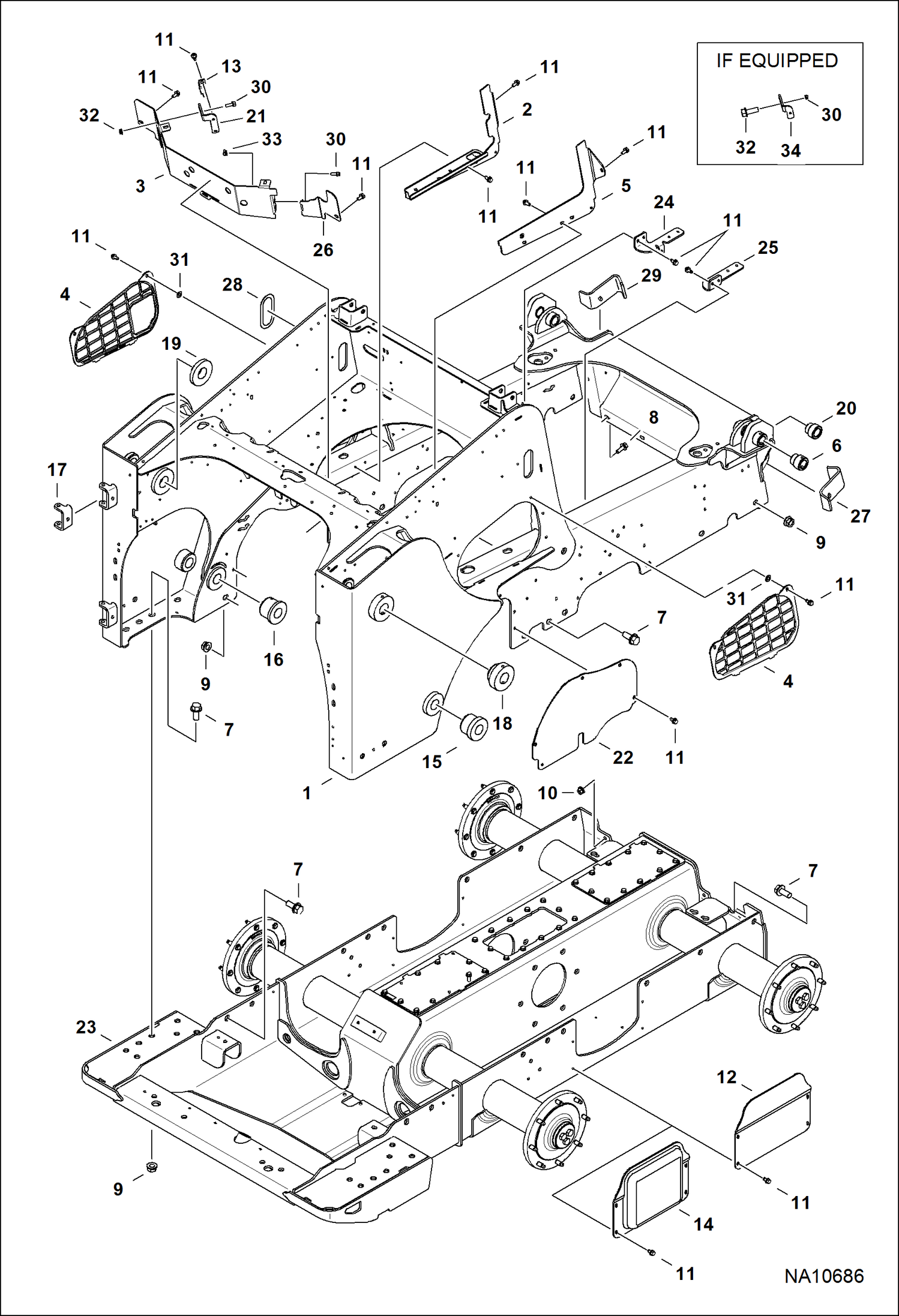 РАМА ШАССИ (СЕРИЙНЫЙ НОМЕР A3P215297 И ВЫШЕ)